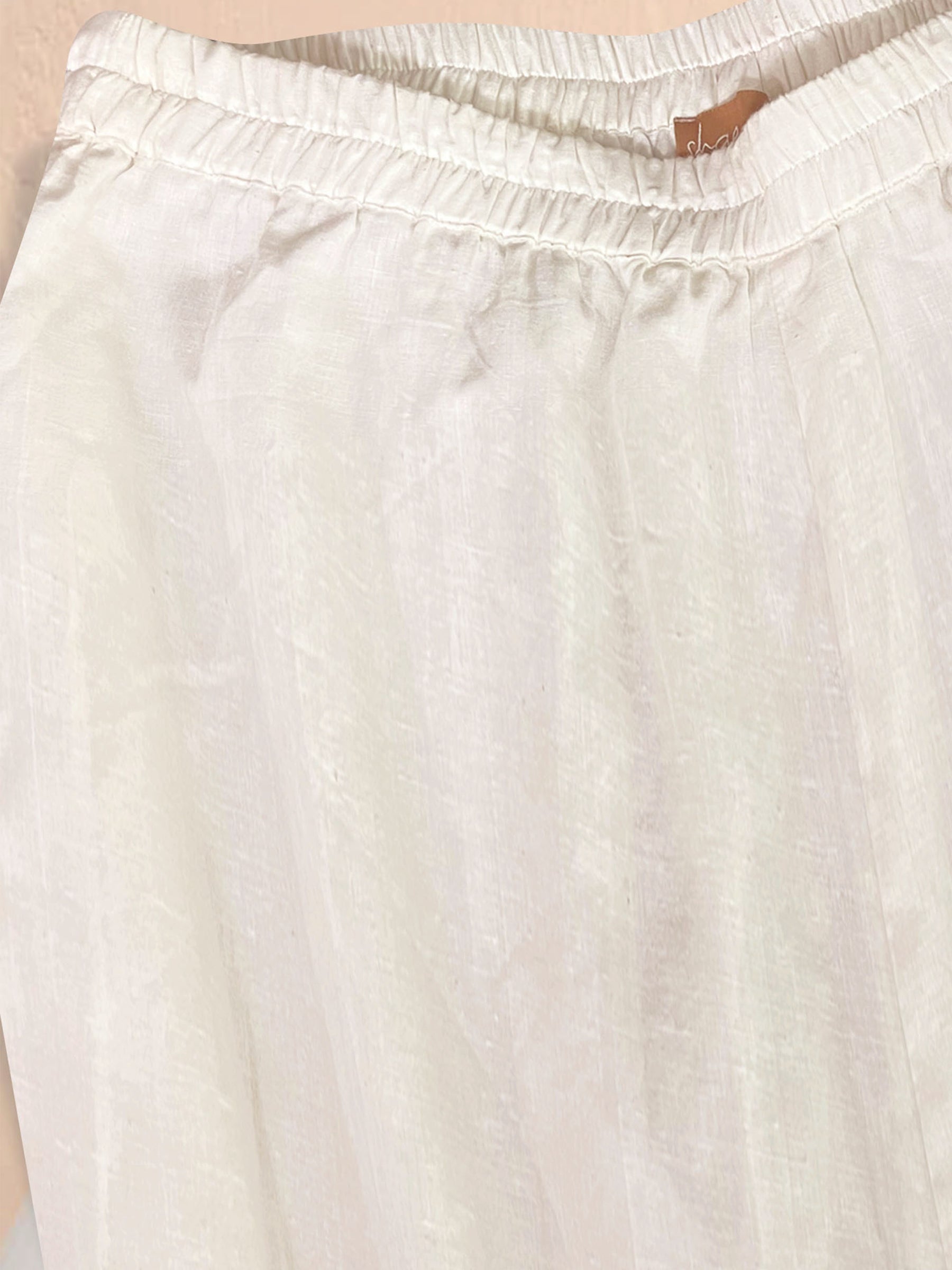 Women White Floral Anarkali Kurta With Straight Pants