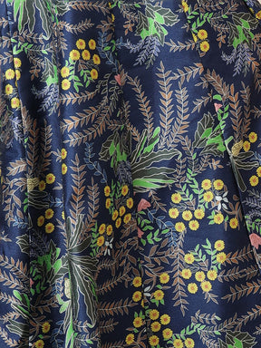 Navy Floral Sleeveless Anarkali Kurta-Shae by SASSAFRAS