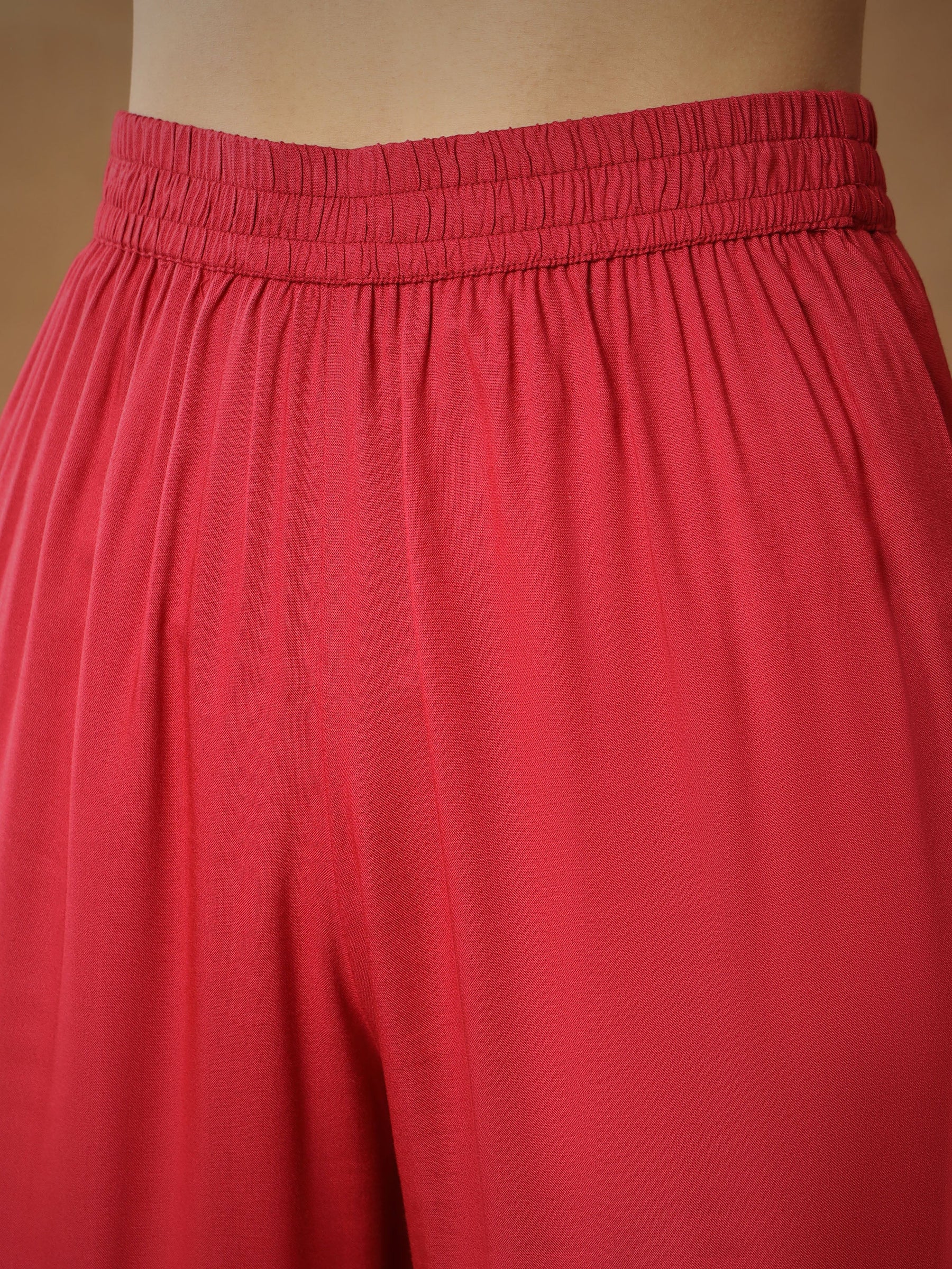 Maroon Embroidered Peplum Kurta With Sharara Pants -Shae By SASSAFRAS