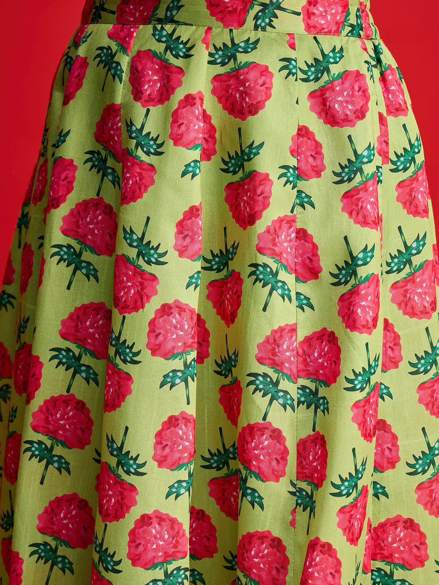 Pink Dupion Silk Crop Top With Anarkali Skirt -Shae By SASSAFRAS
