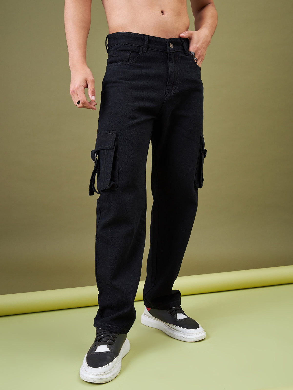 Black Box Pocket Relax Fit Jeans-MASCLN SASSAFRAS