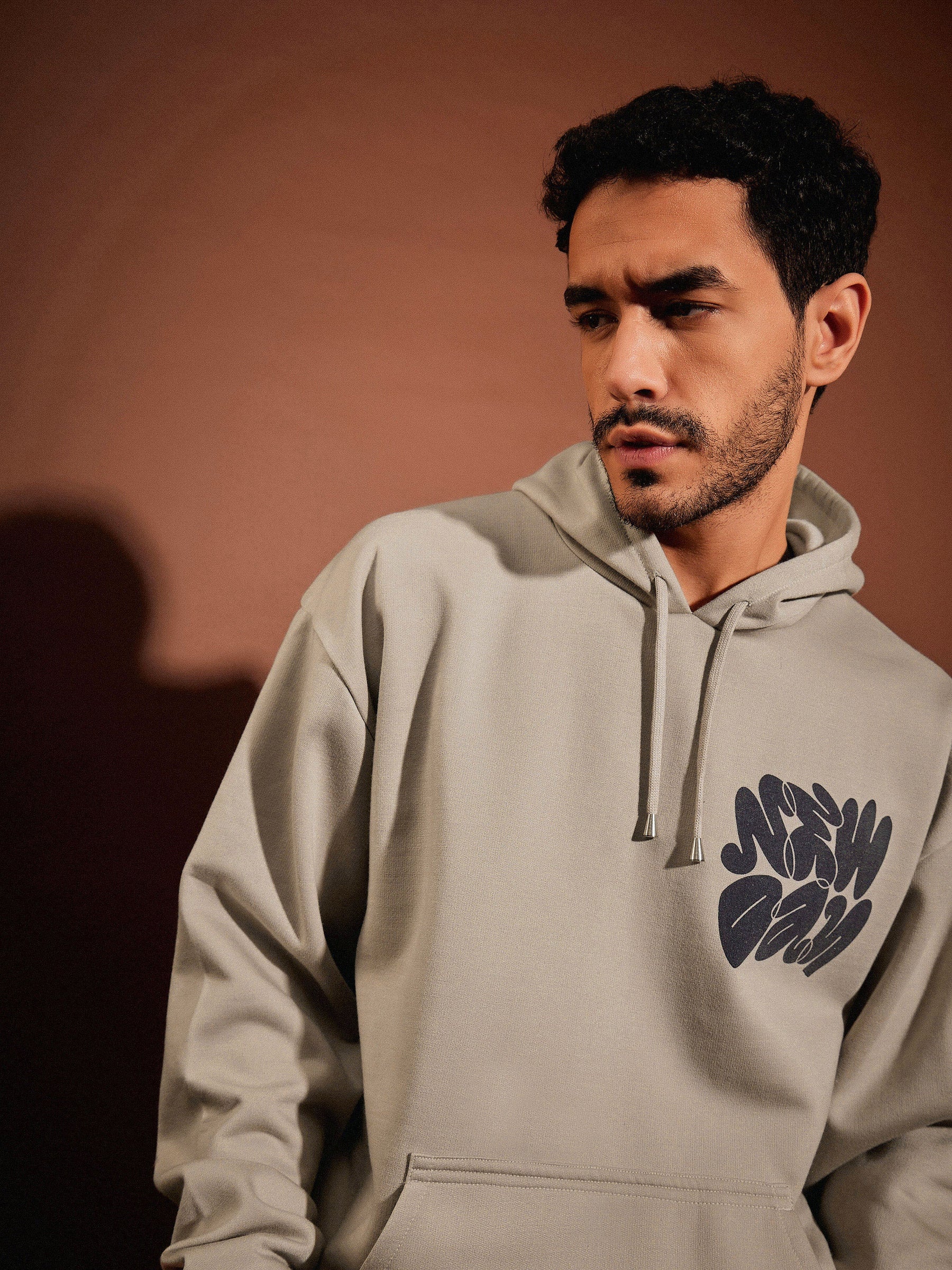 Taupe NEW DAY Oversized Hoodie Sweatshirt With Joggers-MASCLN SASSAFRAS