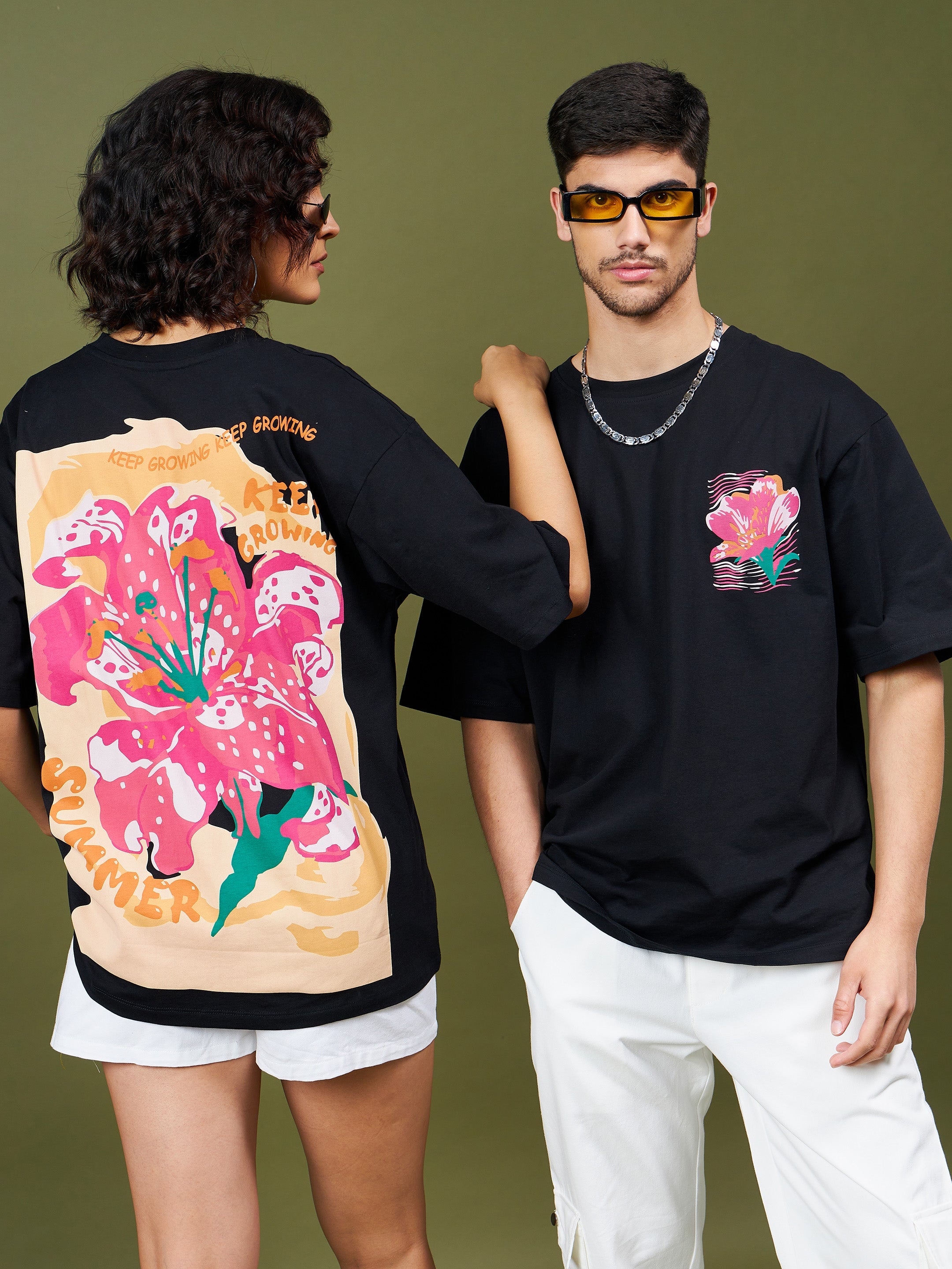 Buy Unisex Black SUMMER Oversized T-Shirt Online at Best Price
