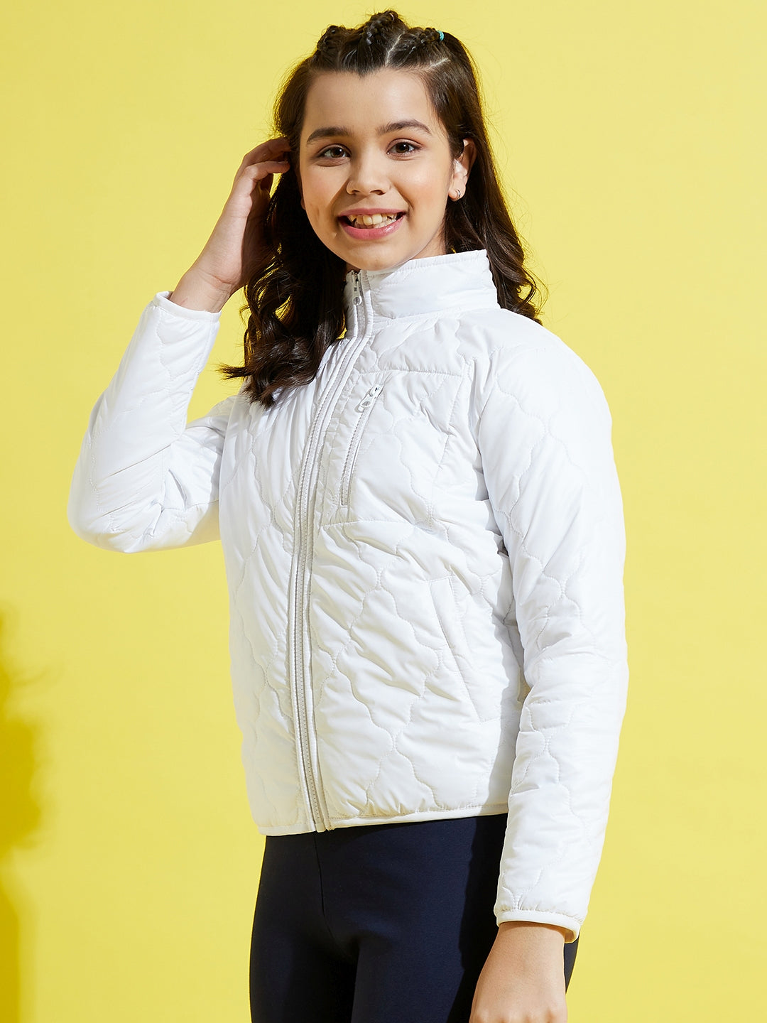 Mintini Girls White Winter Jacket (5412) - Babyshop Glasgow | Kids and  Babies Clothes shop since 1982