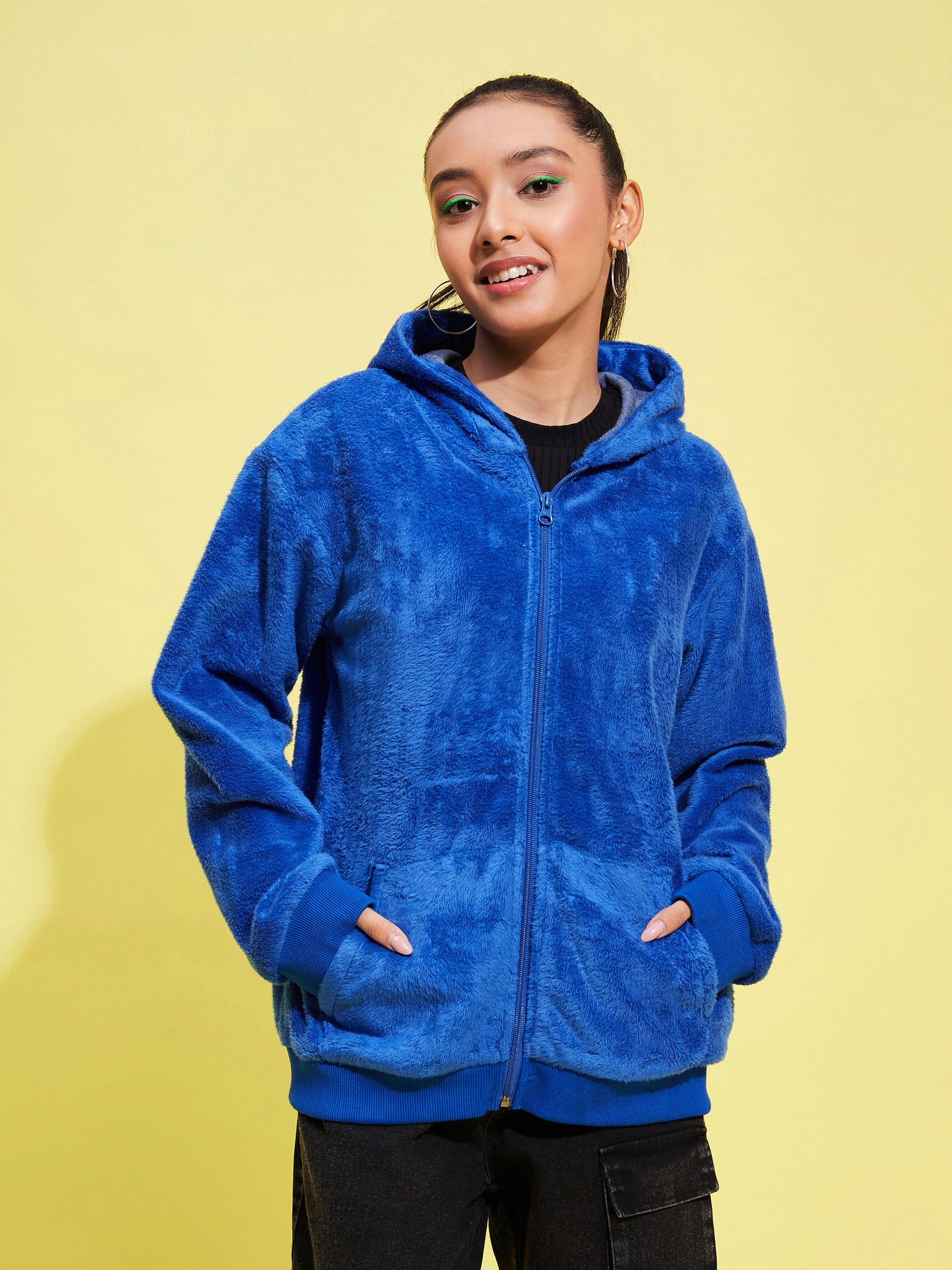 Amazon.com: Flygo Unisex Boys Girls Fleece Jacket Hoodie Sherpa Lined Zip  Up Hooded Sweatshirt Kids Winter Jackets(Purple-M): Clothing, Shoes &  Jewelry