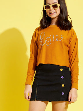 Black Side Button Denim Mini Skirt-Noh.Voh