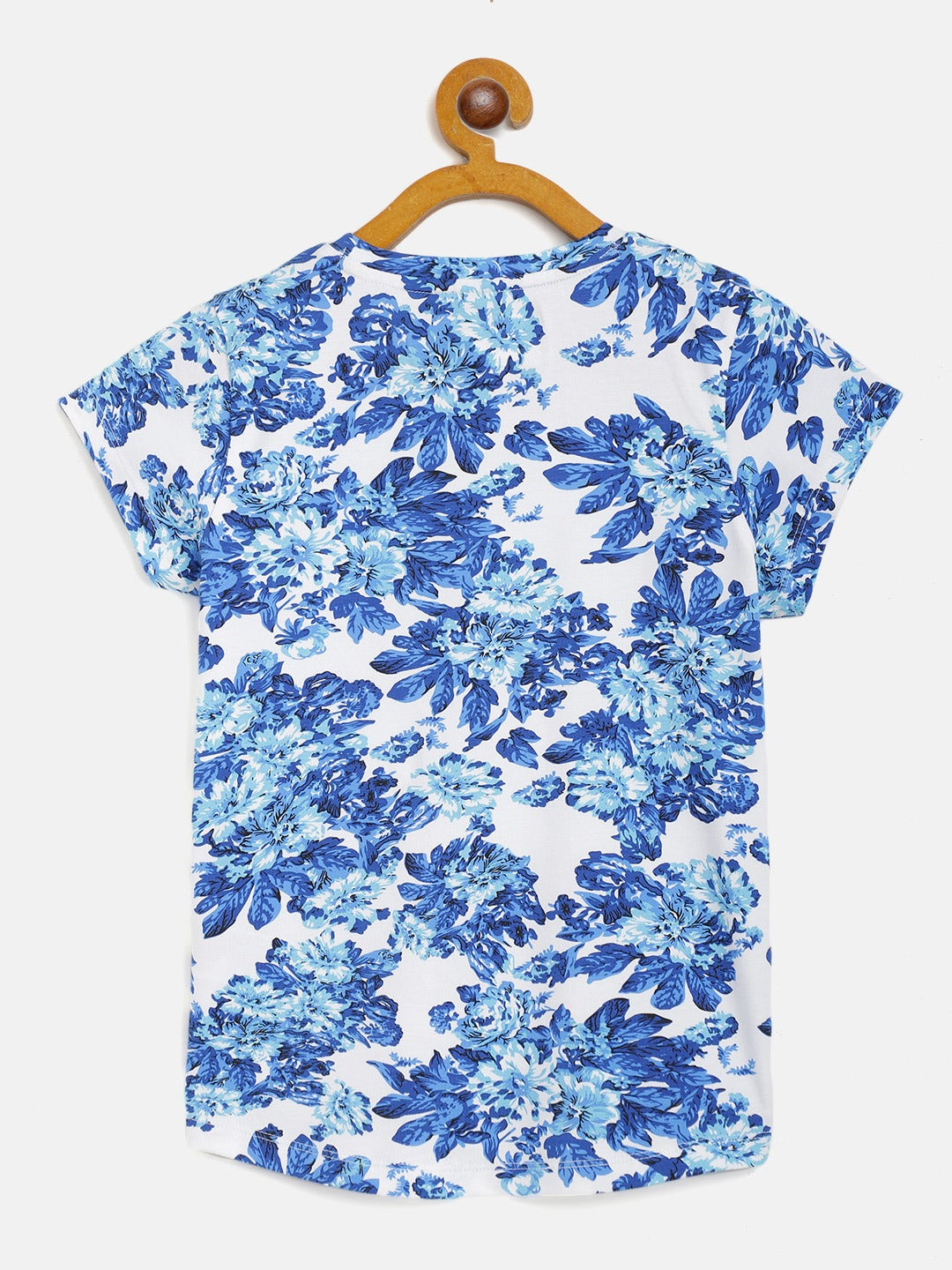 Girls Blue Floral T-Shirt