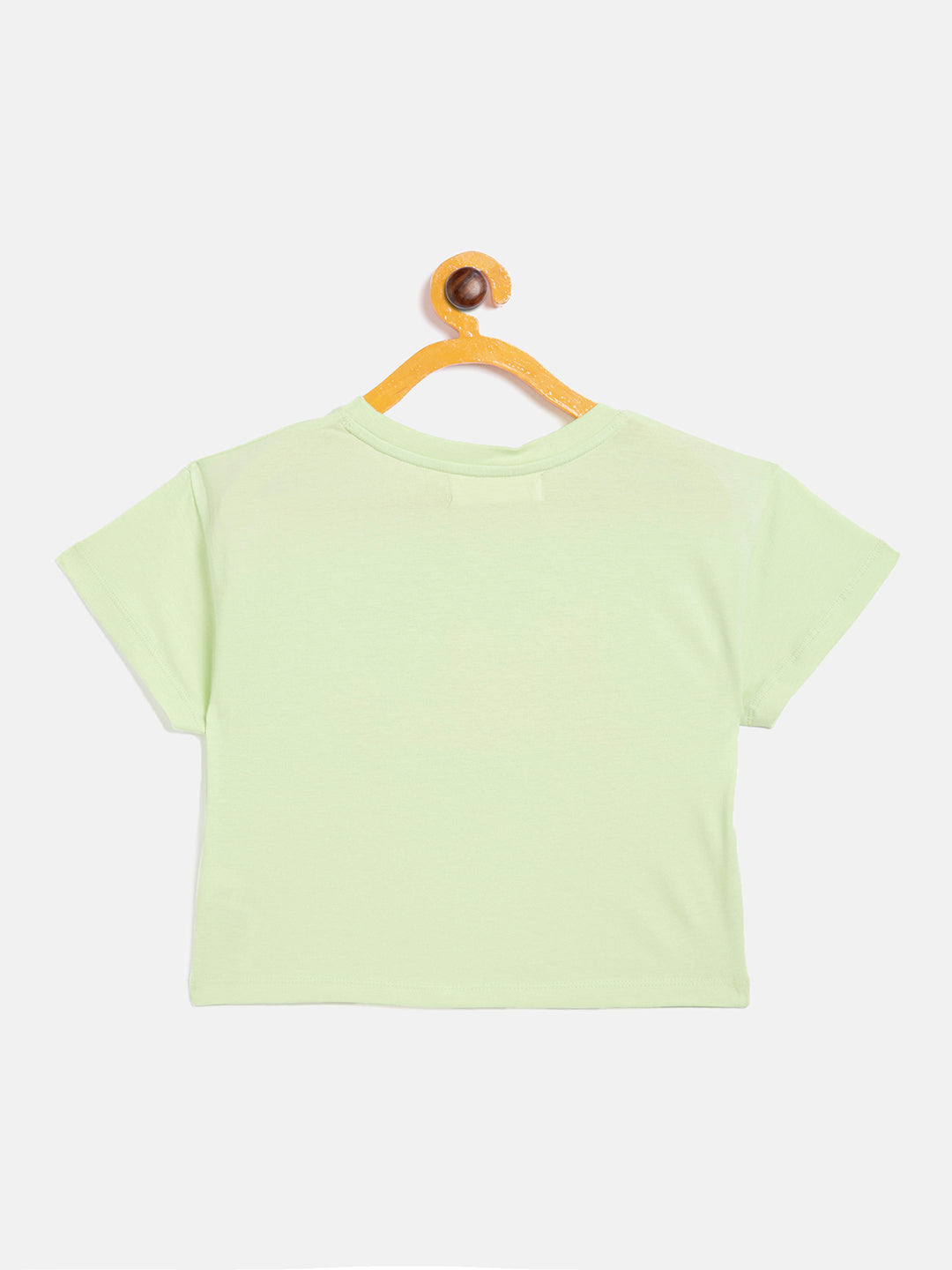 Girls Green You Go Girl Crop T-Shirt