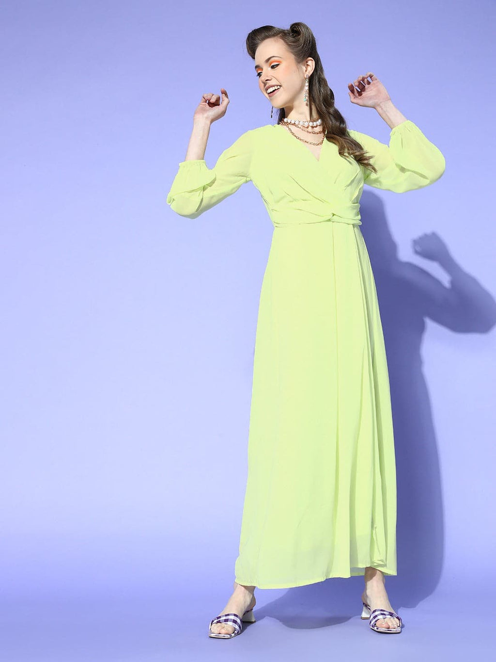 lime maxi dress