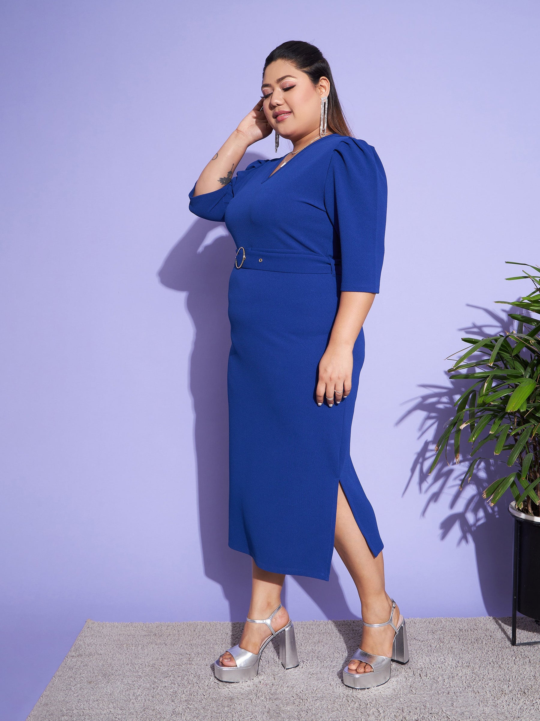 Shop Milanoo Women's Royal Blue Dresses | DealDoodle
