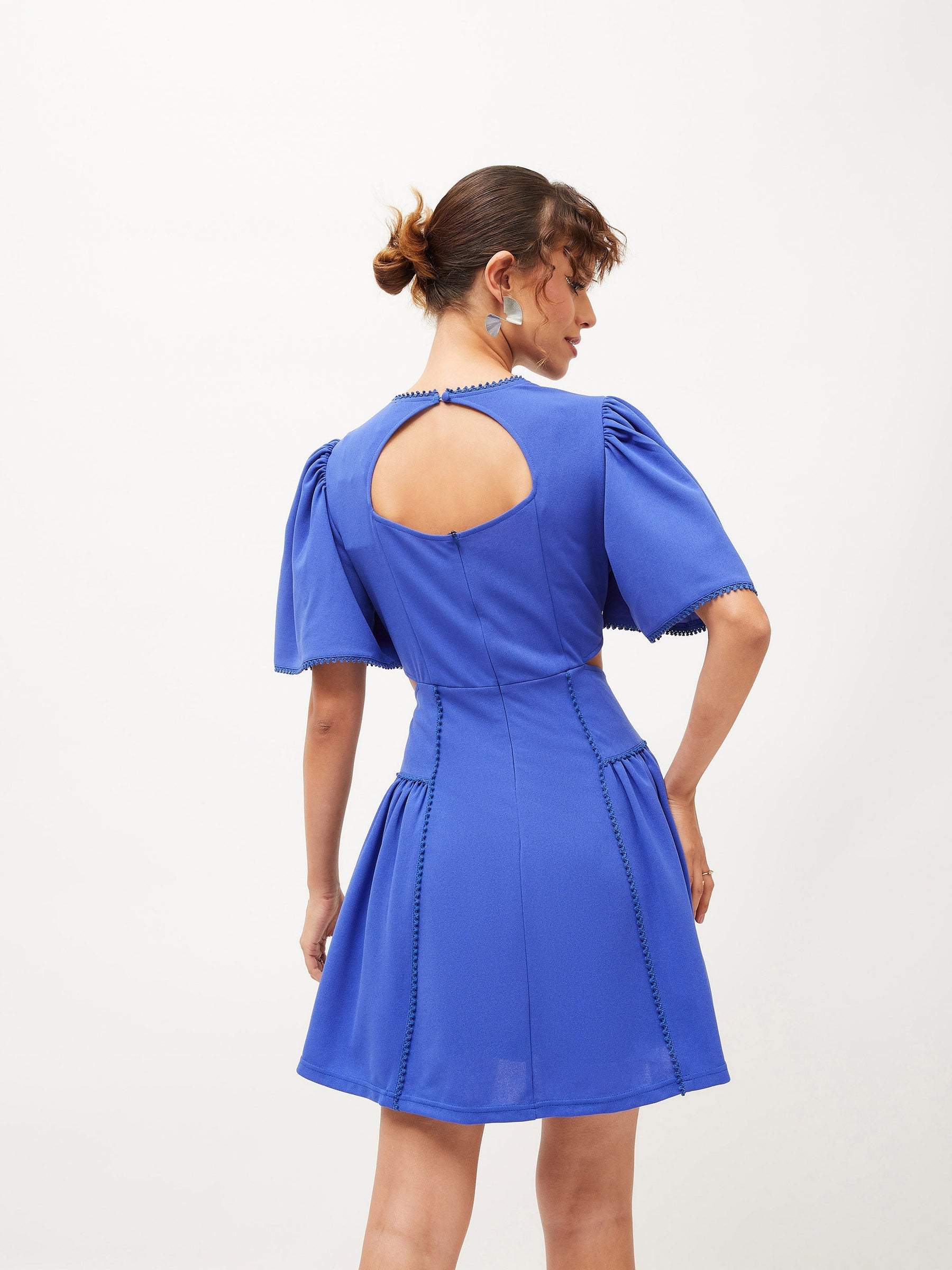 royal blue skater dress with sleeves Cute Royal Blue Dress - Long Sleeve Dress - Skater Dress - $57.00