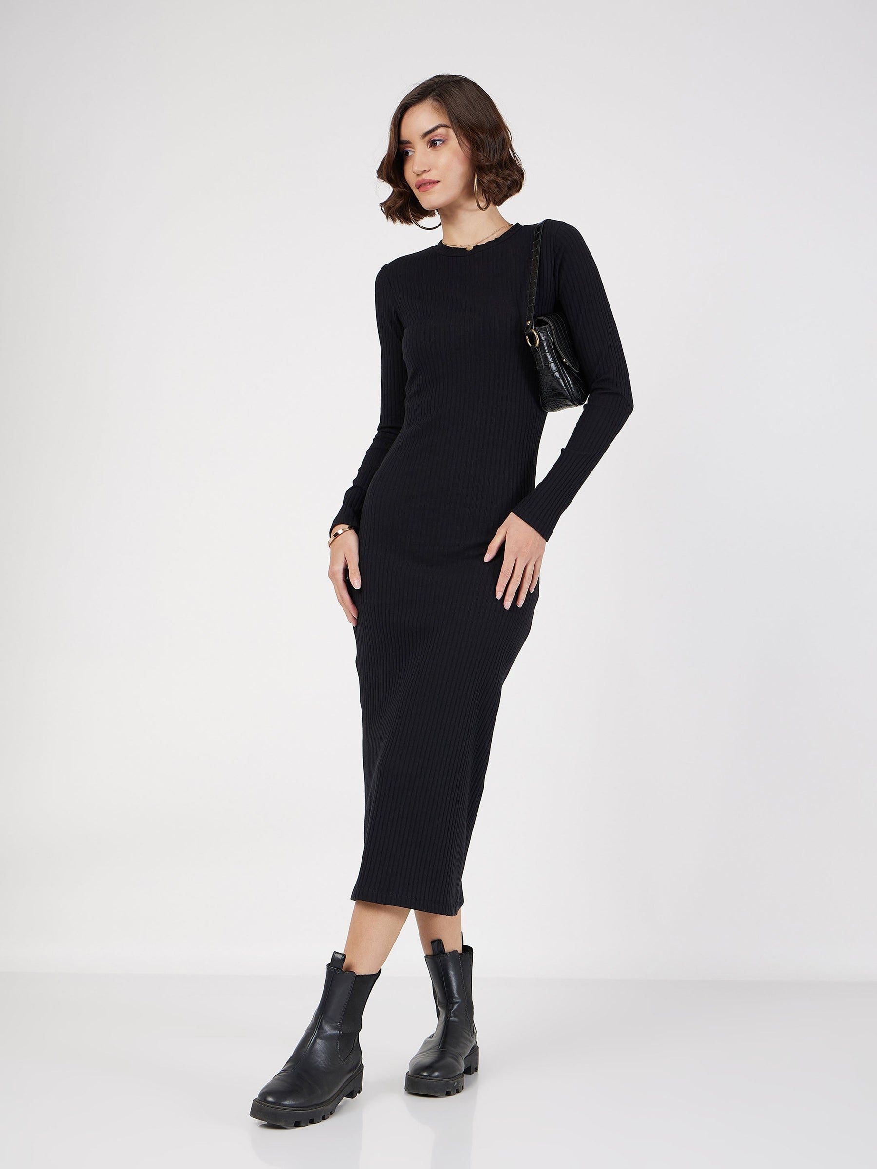 rib bodycon midi dress Buy Women Black Rib Bodycon Midi Dress Online at Best Price rib bodycon midi dress Buy Women Black Rib Bodycon Midi Dress Online at Best Price