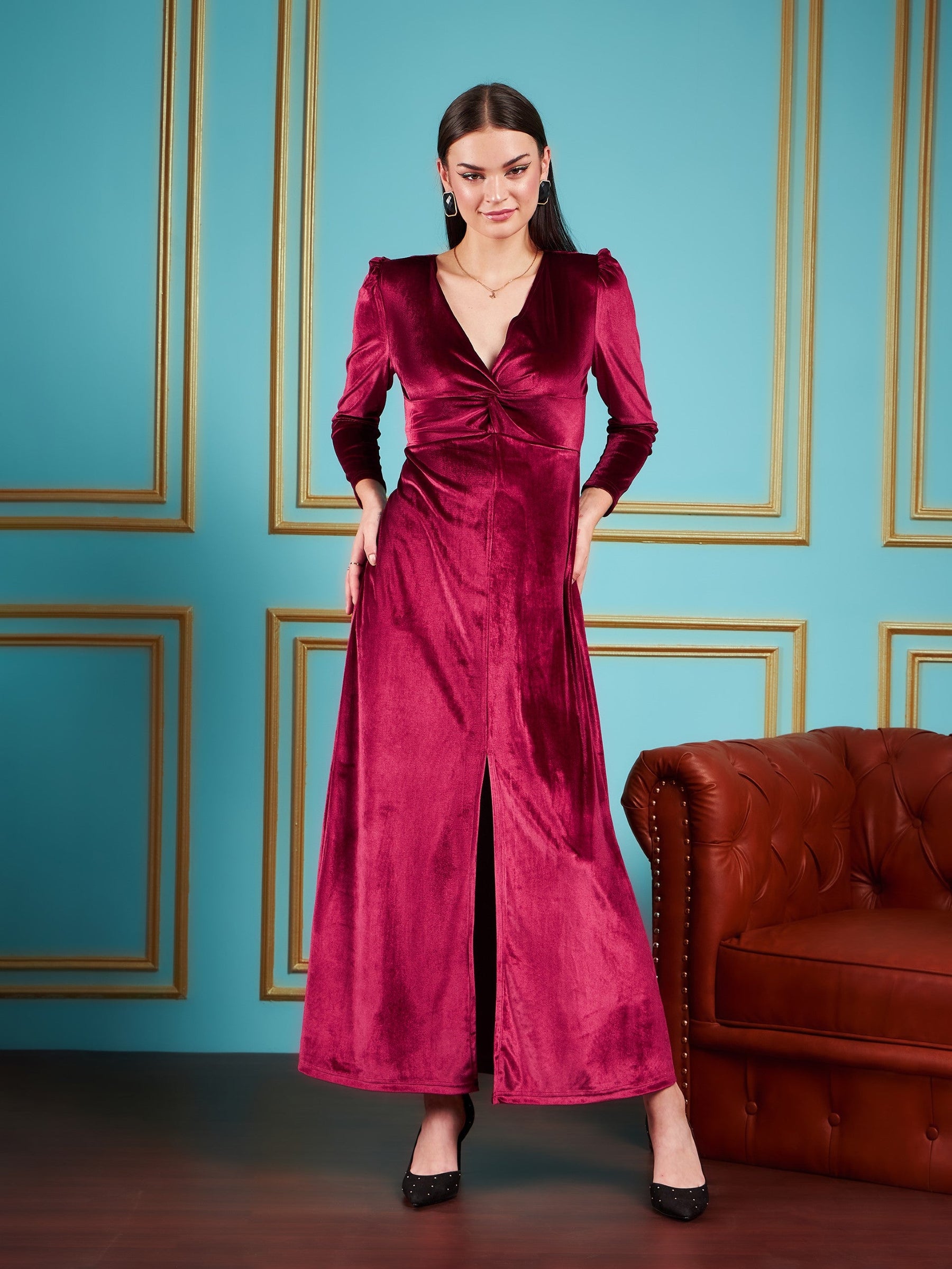 Burgundy velvet short prom dress party dress · Little Cute · Online Store  Powered by Storenvy