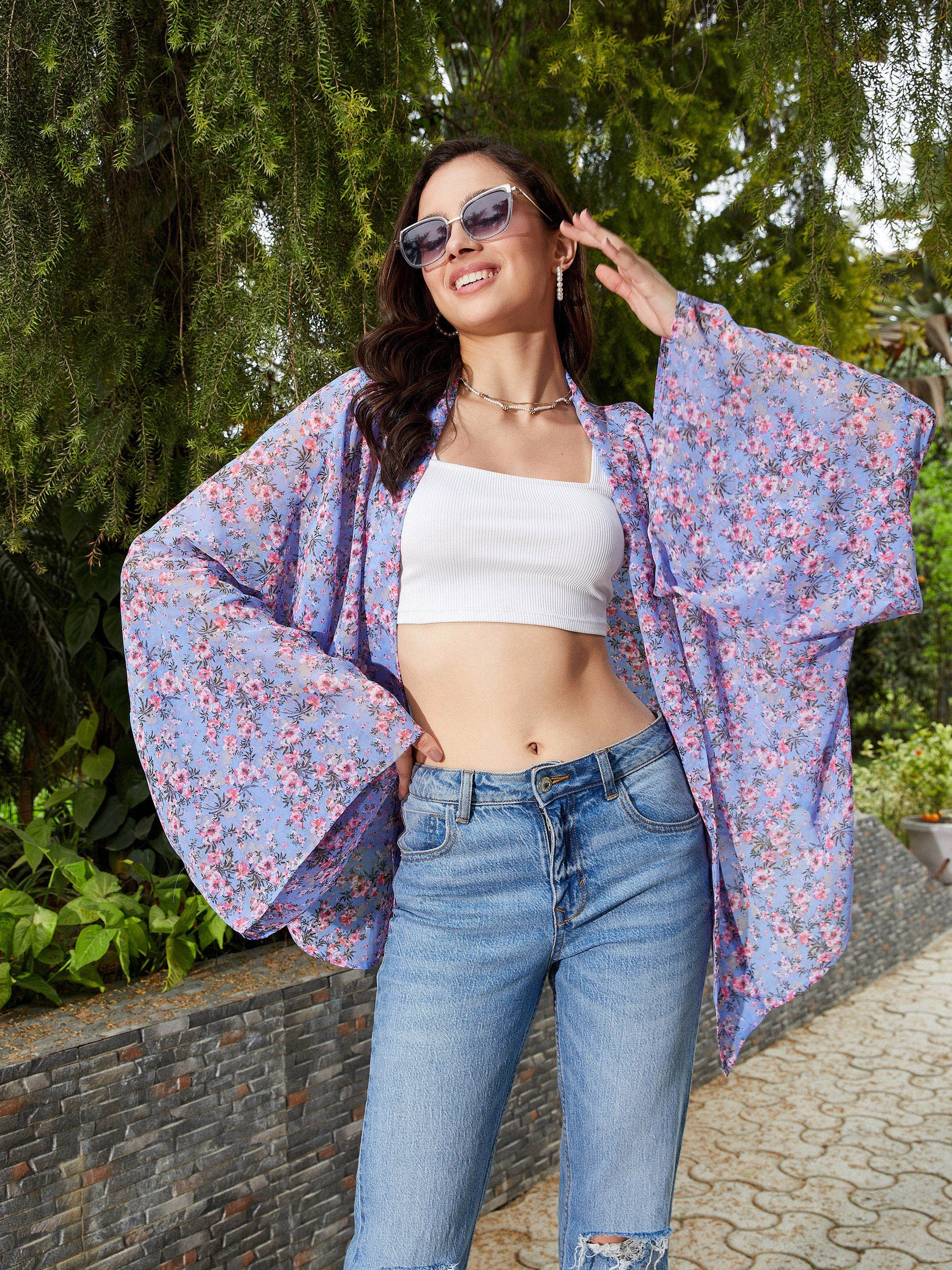 Floral Women's Shrug Tops Buy Yellow Shrugs Jackets For Women