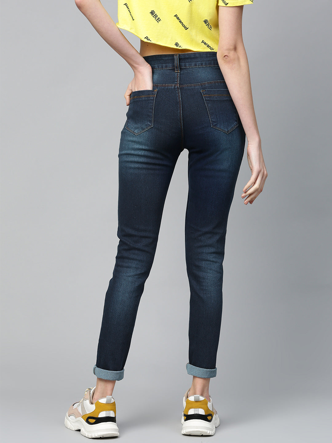 Tint Blue Whisker Wash Jeans