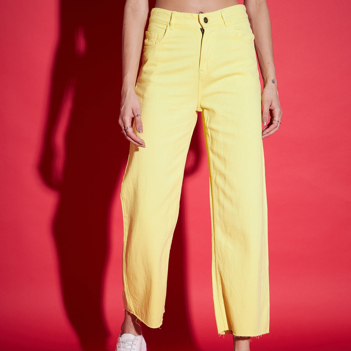 Yellow store jeans women