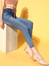 Women Blue Slim Fit Jeans-Jeans-SASSAFRAS