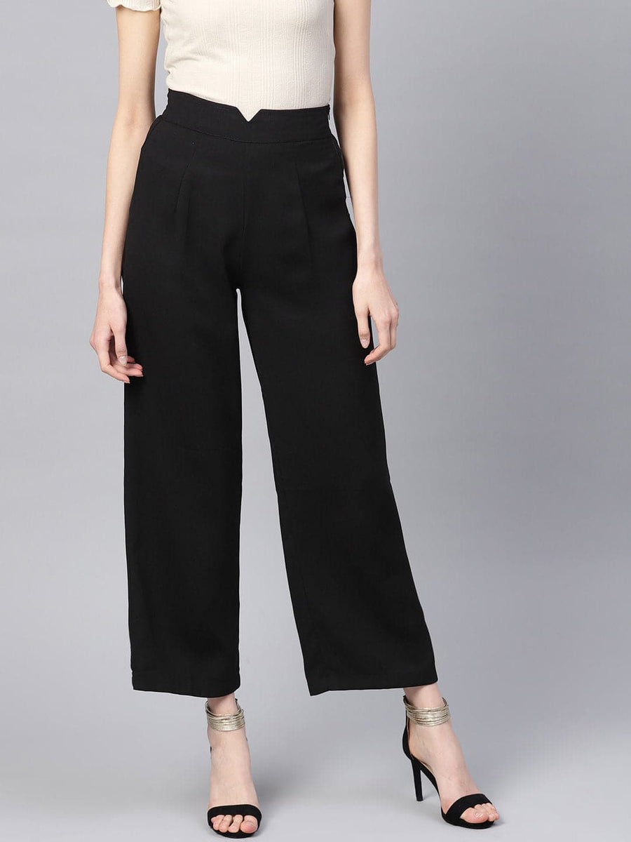Buy SHOW OFF Women's Navy Blue Solid Parallel Trousers Other Trouser Online  at Best Prices in India - JioMart.