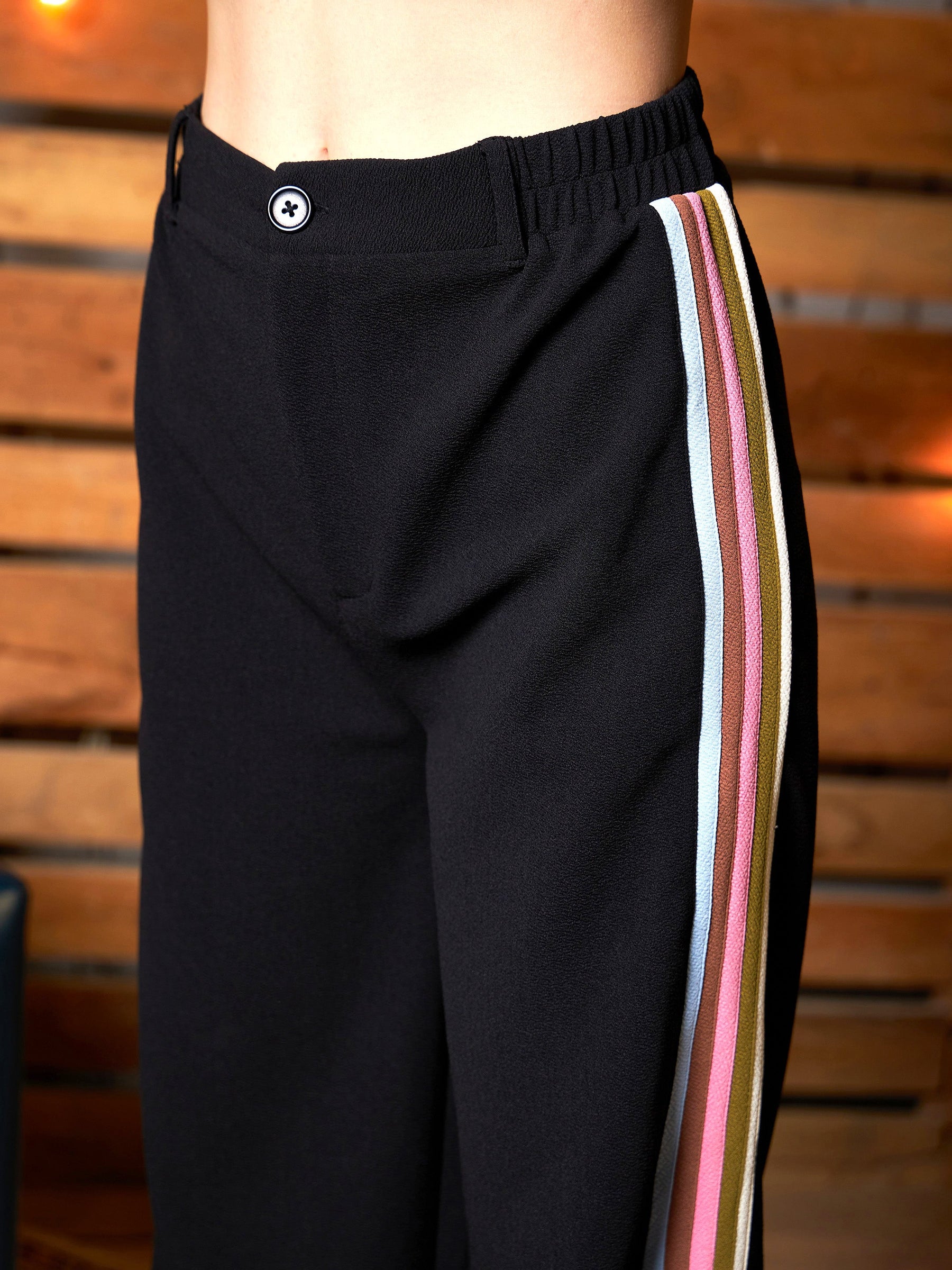 Rainbow side hot sale stripe pants