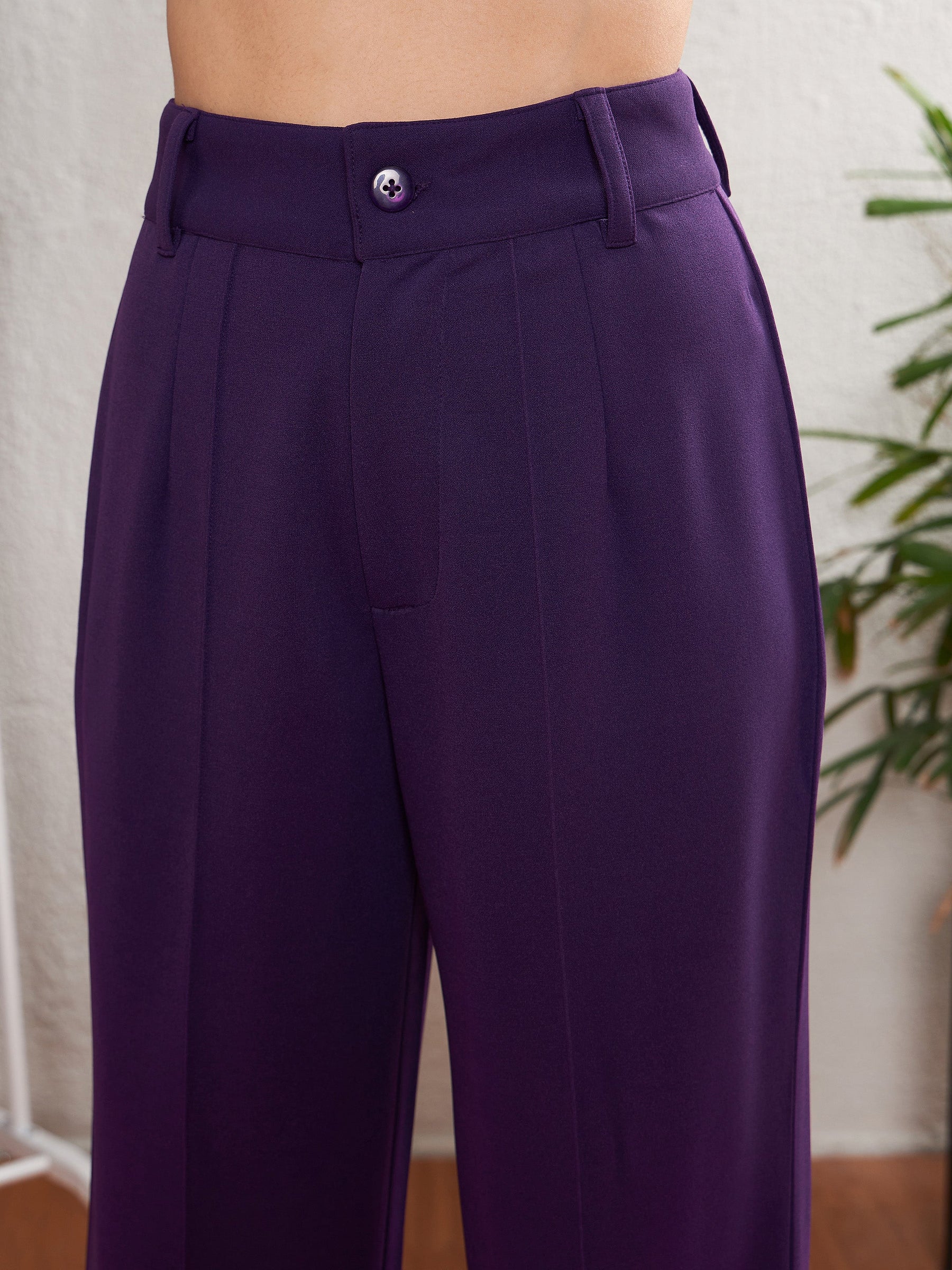 Purple Trousers  Buy Purple Trousers online in India