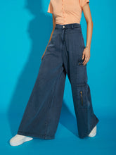 Grey Acid Wash Tencel Wide Leg Pants-SASSAFRAS