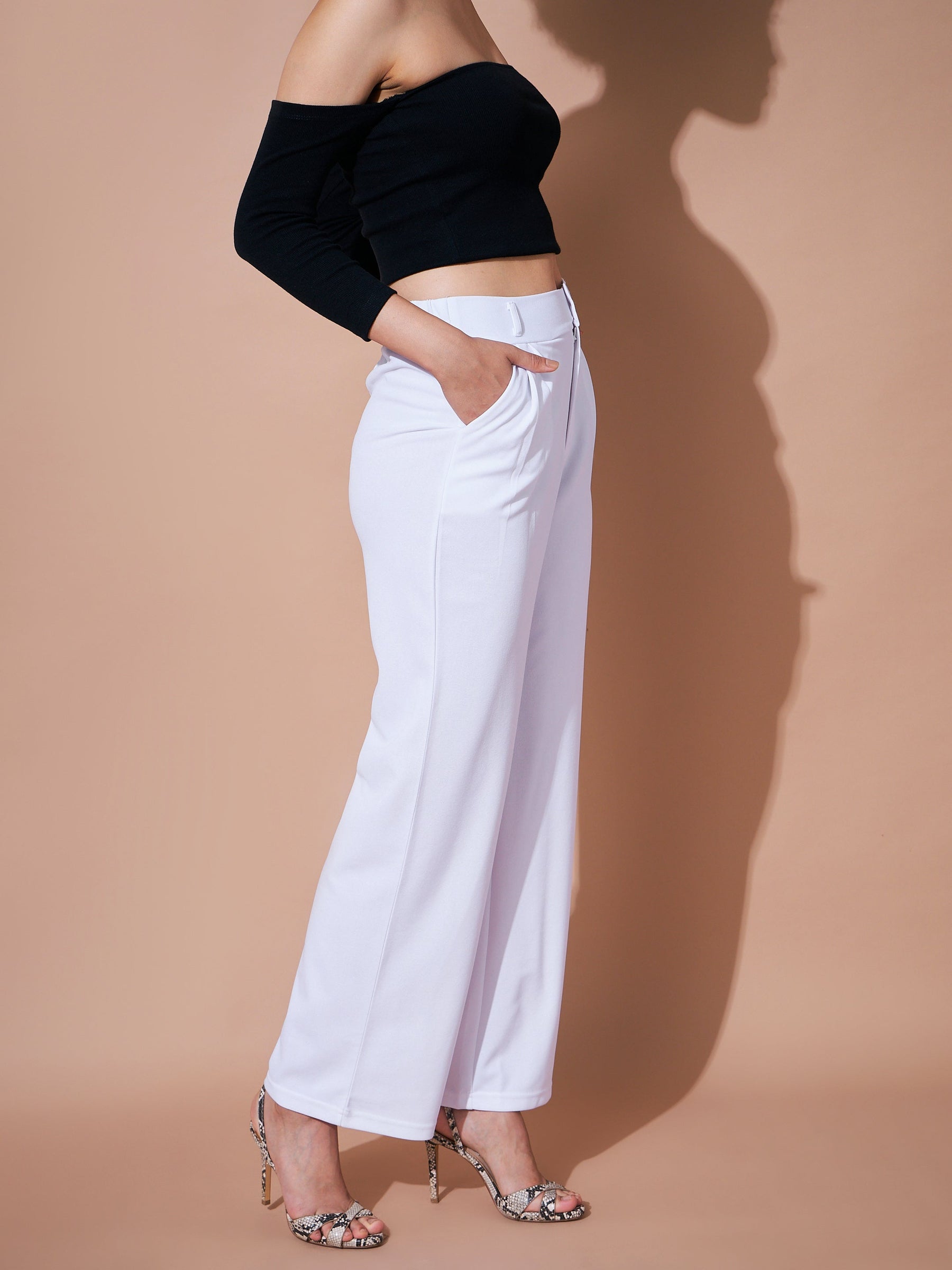 Buy online White Cotton Pleated Trousers from bottom wear for Women by  Jaipur Kurti for 959 at 40 off  2023 Limeroadcom