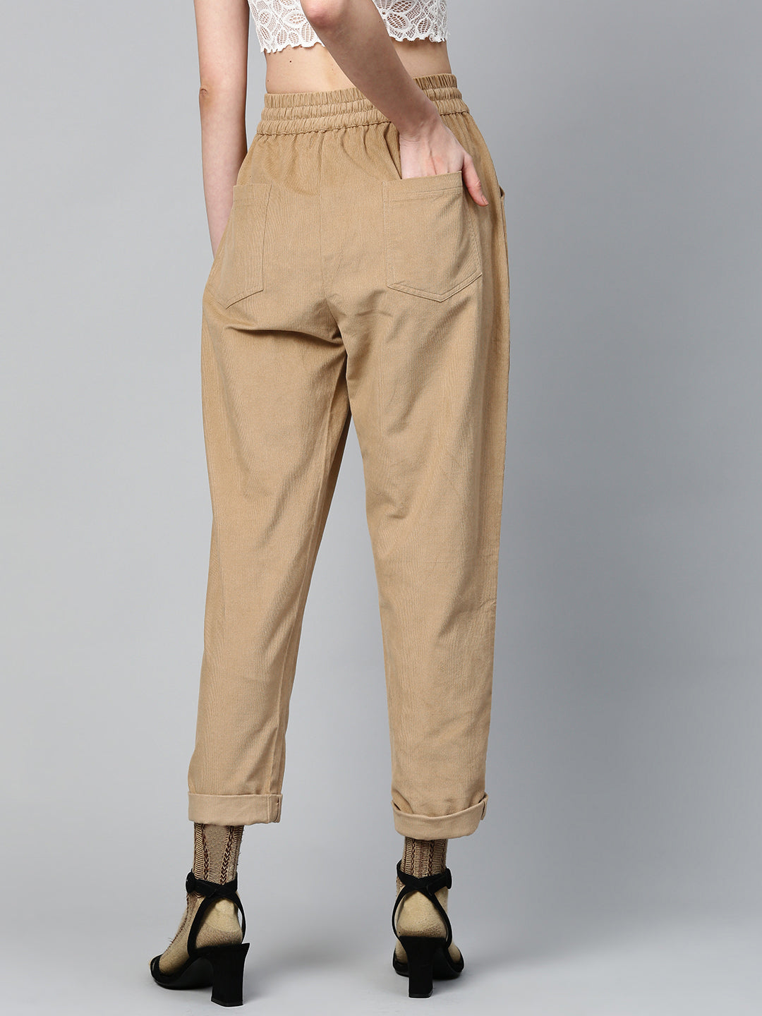 Women Trouser Drop Bottom Harem Pants With Drawstring Casual Loose Plus  Size Full Length Pants