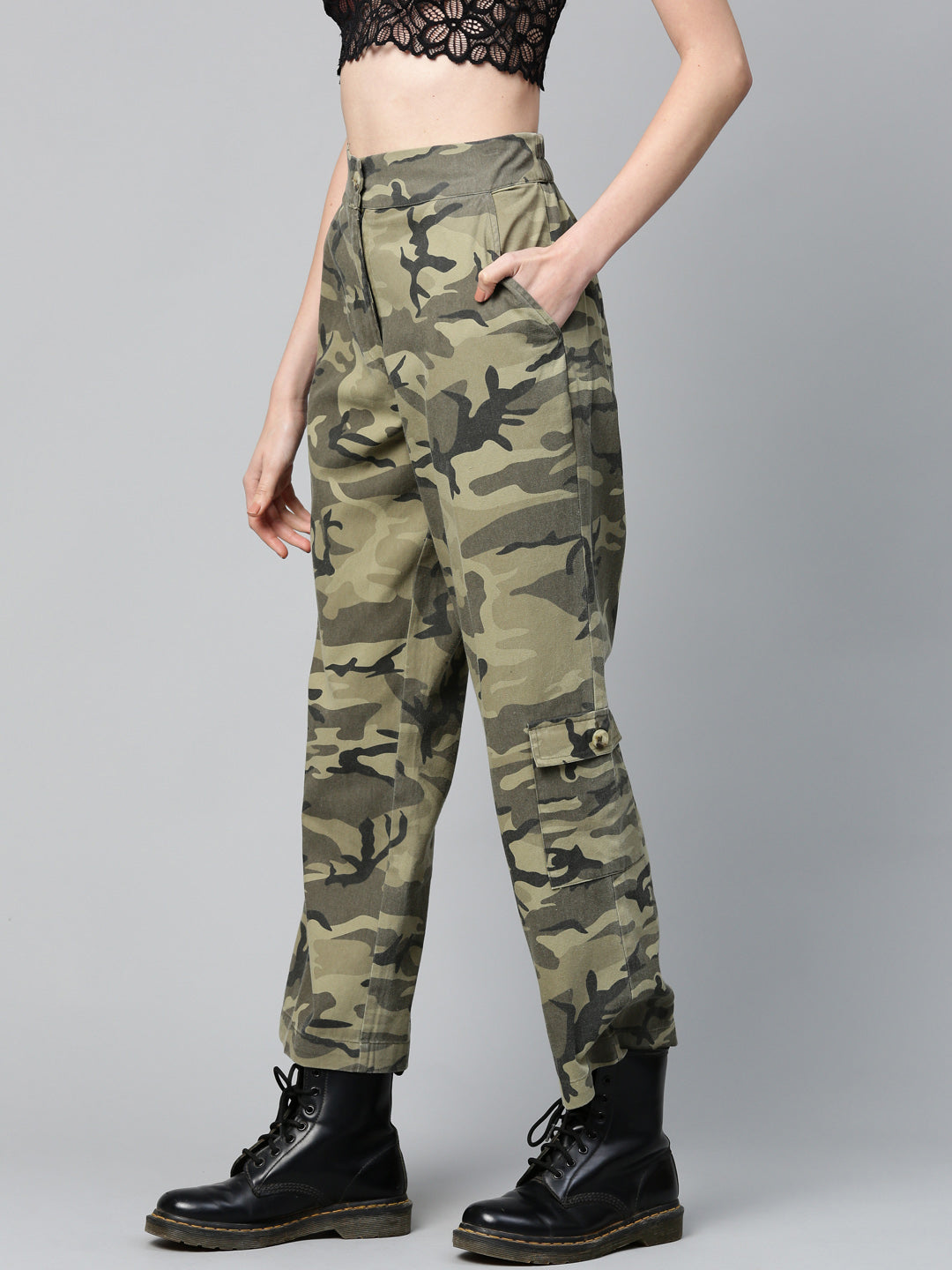 Women's High Rise Camo Cargo Jogger Pants - Army Cargo Jogger Pants – Moda  Xpress