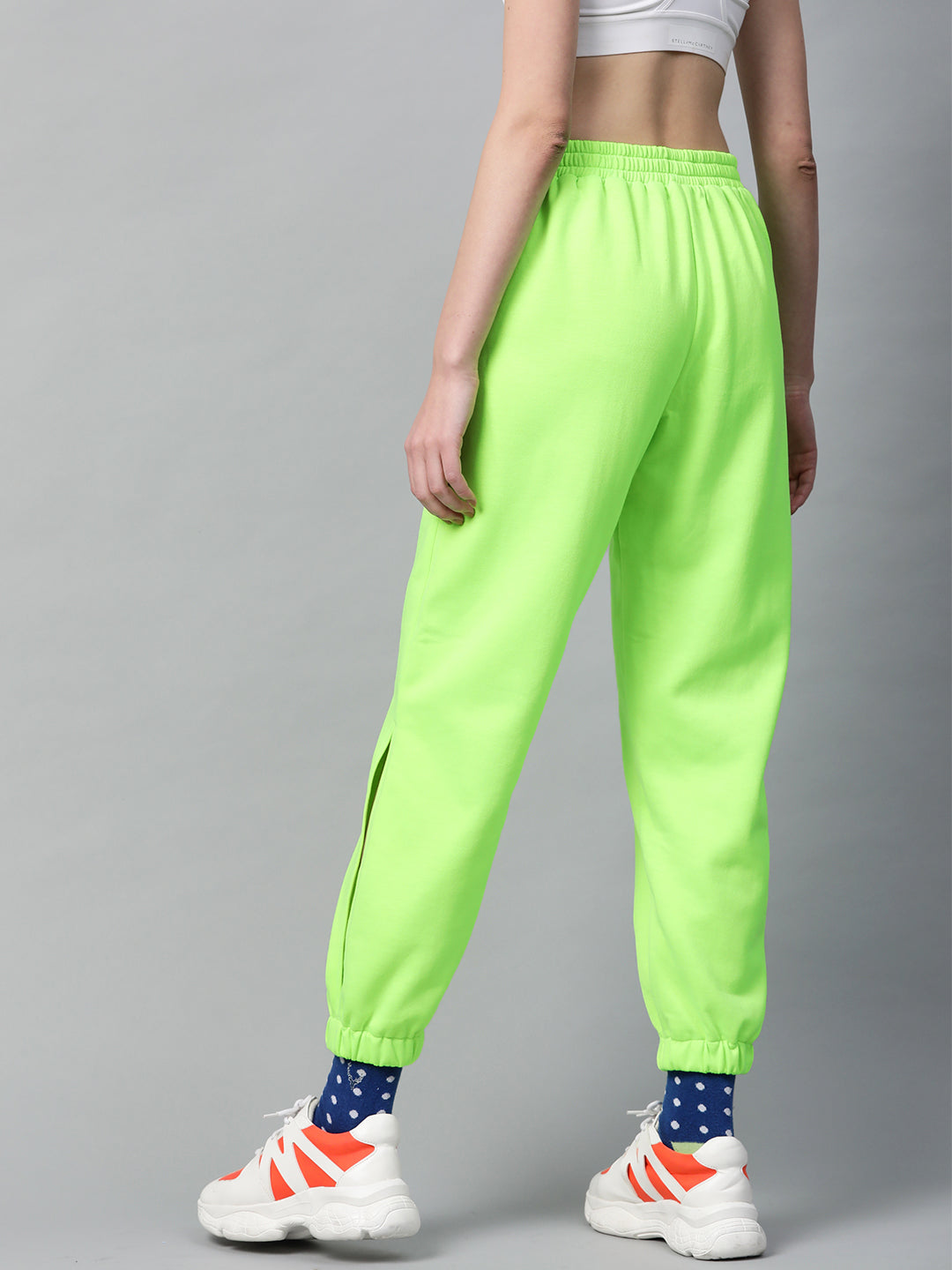 Premium Stylish Regular Slim Fit Athletic Fearless Printed Neon Green Track  Pants  Yoga Sports Gym