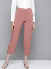 Pink Roll Up Pants-Pants-SASSAFRAS