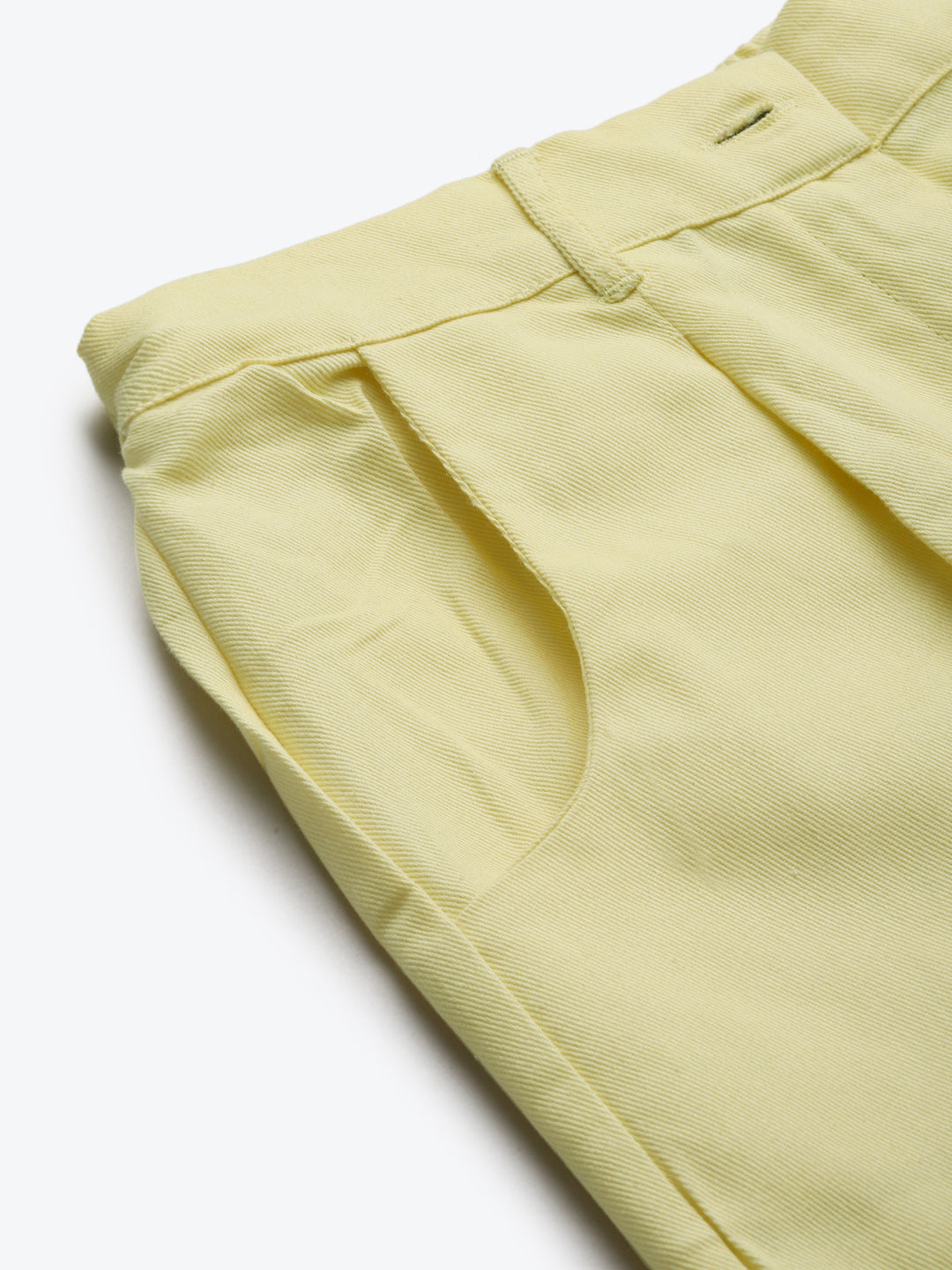 Olive Twill Straight Pants