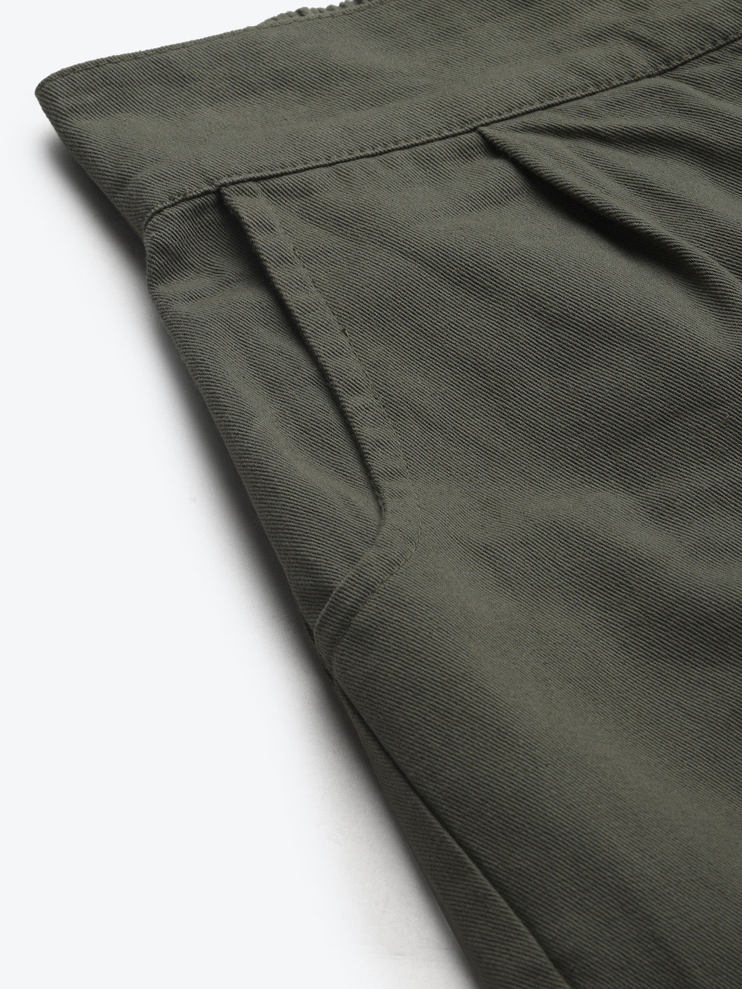 Code by Lifestyle Olive Green Cotton Pants