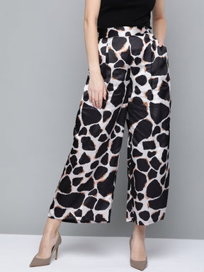 Nude Animal Print High Waisted Pants-Pants-SASSAFRAS