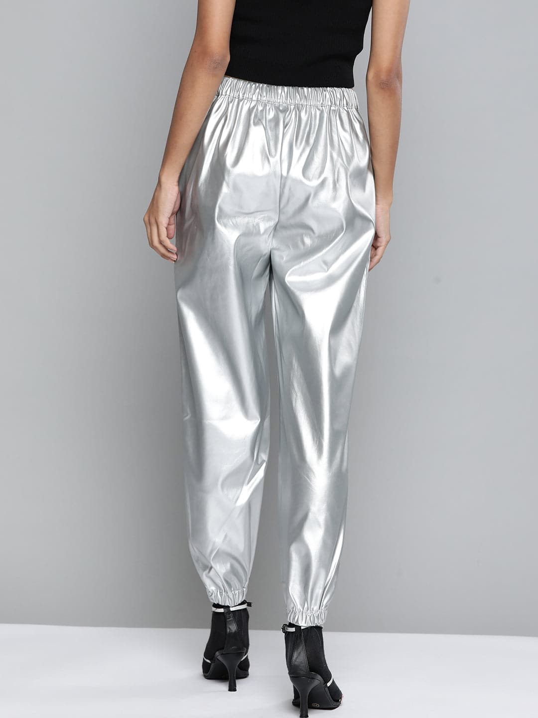Women Metallic Long Sleeve Hooded Crop Top+Jogger Pants Jazz Hip Hop Dance  Suits | eBay