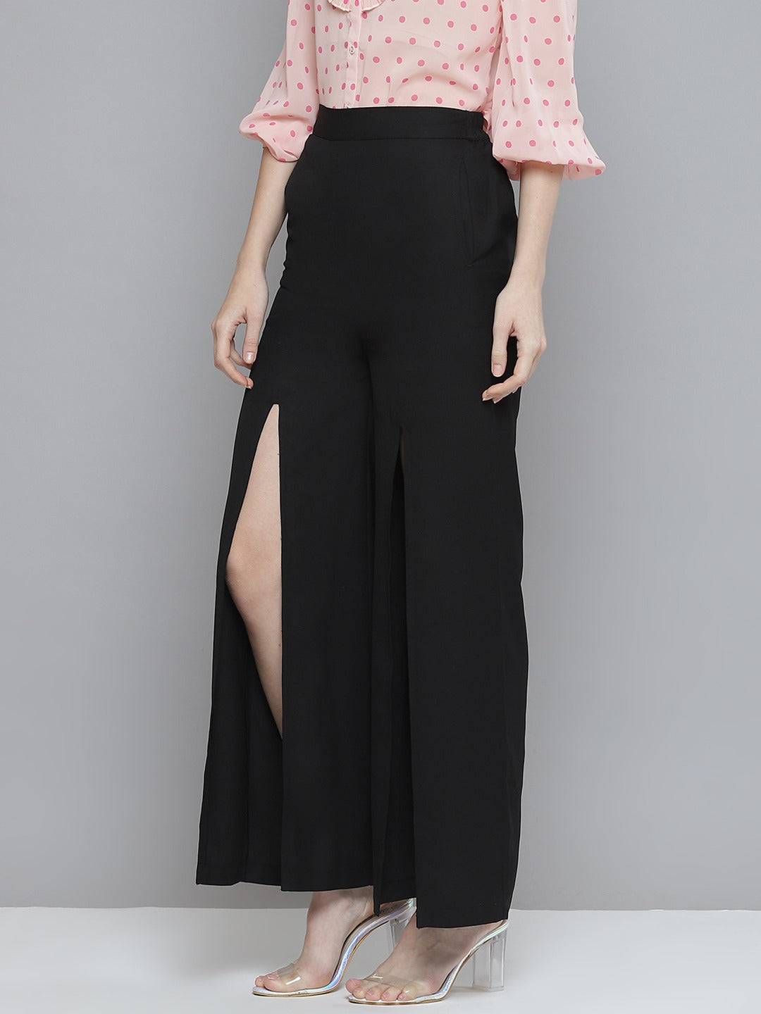 Buy High Waist Trousers, Wide Leg Pants, Red Wide Leg Pants, Palazzo Pants  for Women, Women Pants With Pockets, Office Pants Women, Elegant Pant  Online in India 