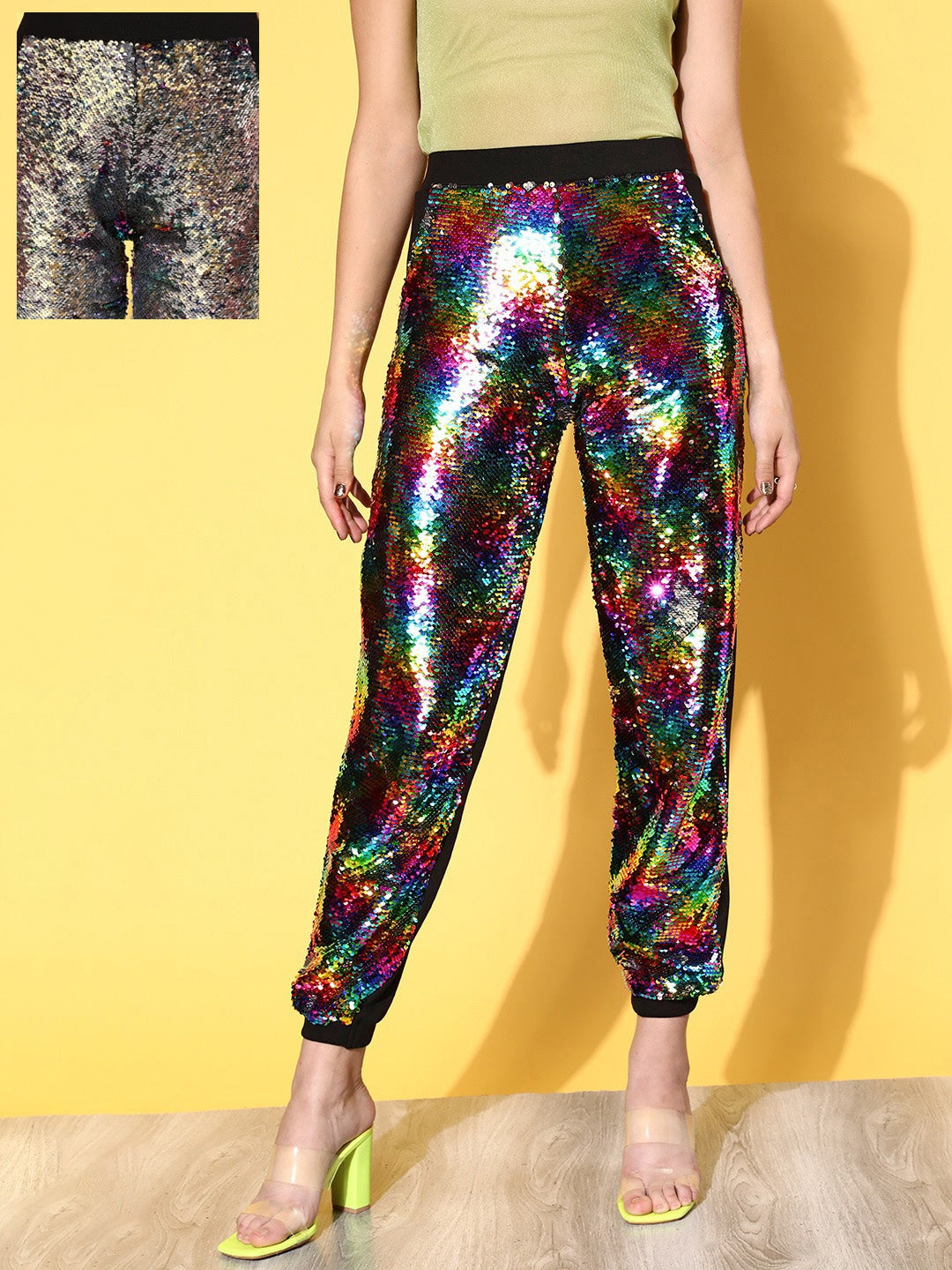 NaaNaa high waisted sequin pants in burgundy part of a set  ASOS