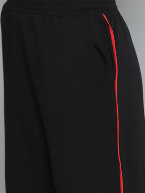 Women Black Terry ACTIVE Tank Top With Track Pants