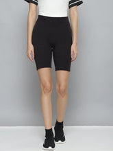 Women Black Rib ACTIVE Shorts-Shorts-SASSAFRAS