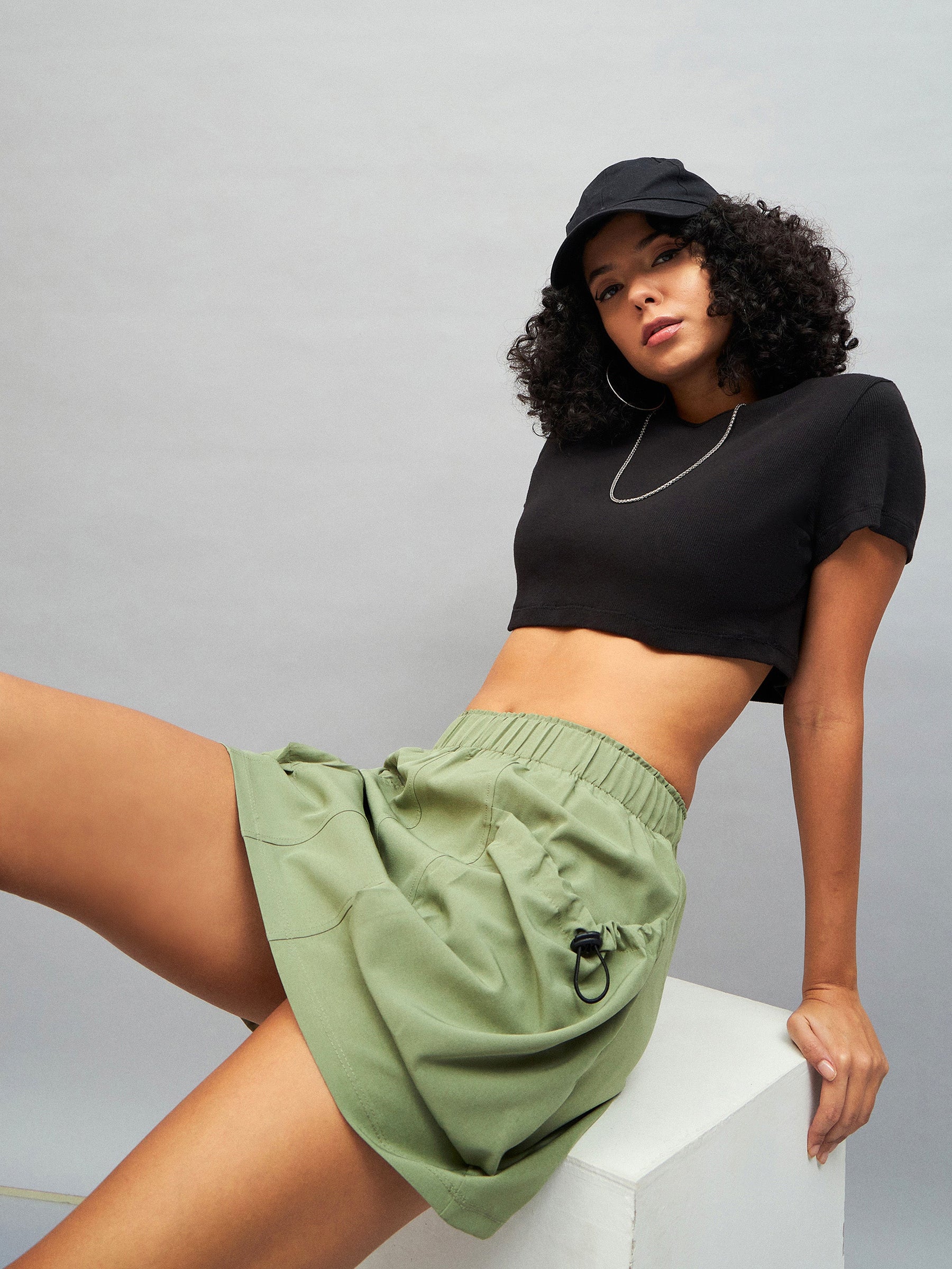 Mini Skirt Olive Green Skirts Reviews Buy Olive Front Pouch Mini