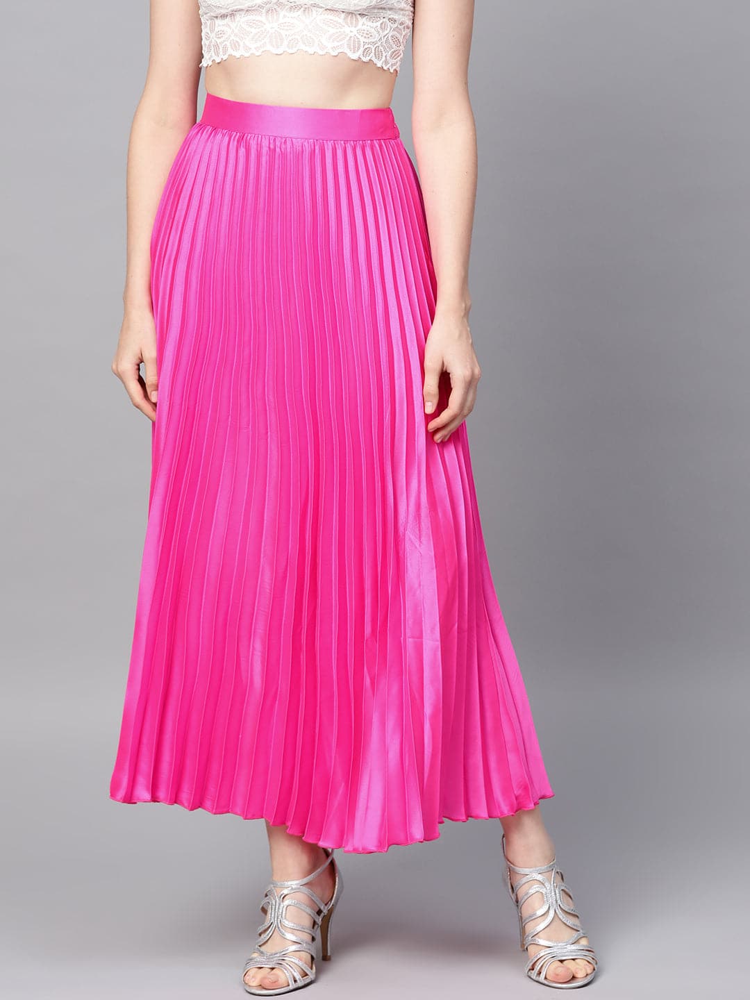 Pink Pleated Skirt  Olga de Polga