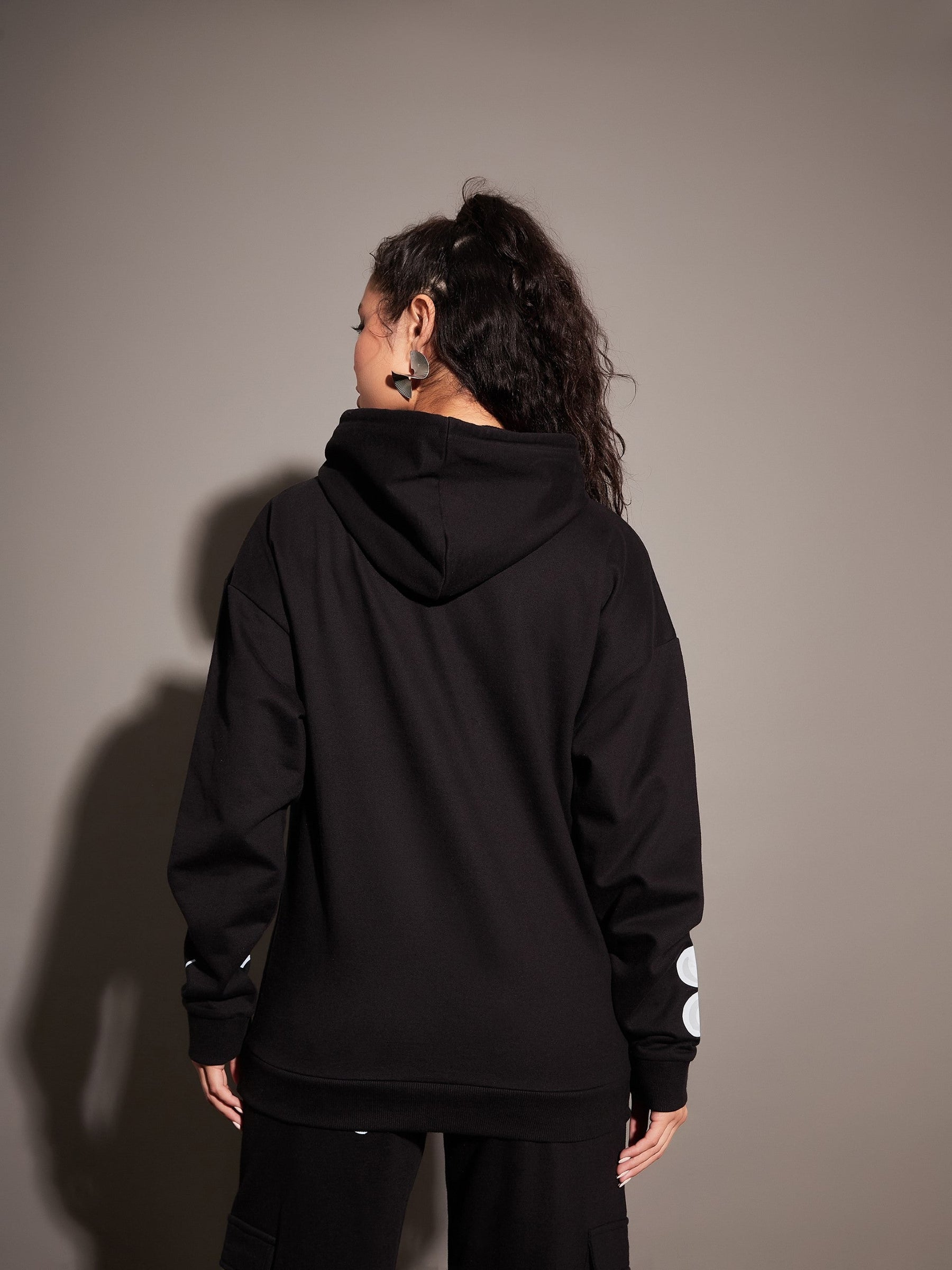 Women Black LOVELY FUN CLUB Hoodie - Main Image