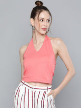 Pink Halter Neck Top-Tops-SASSAFRAS