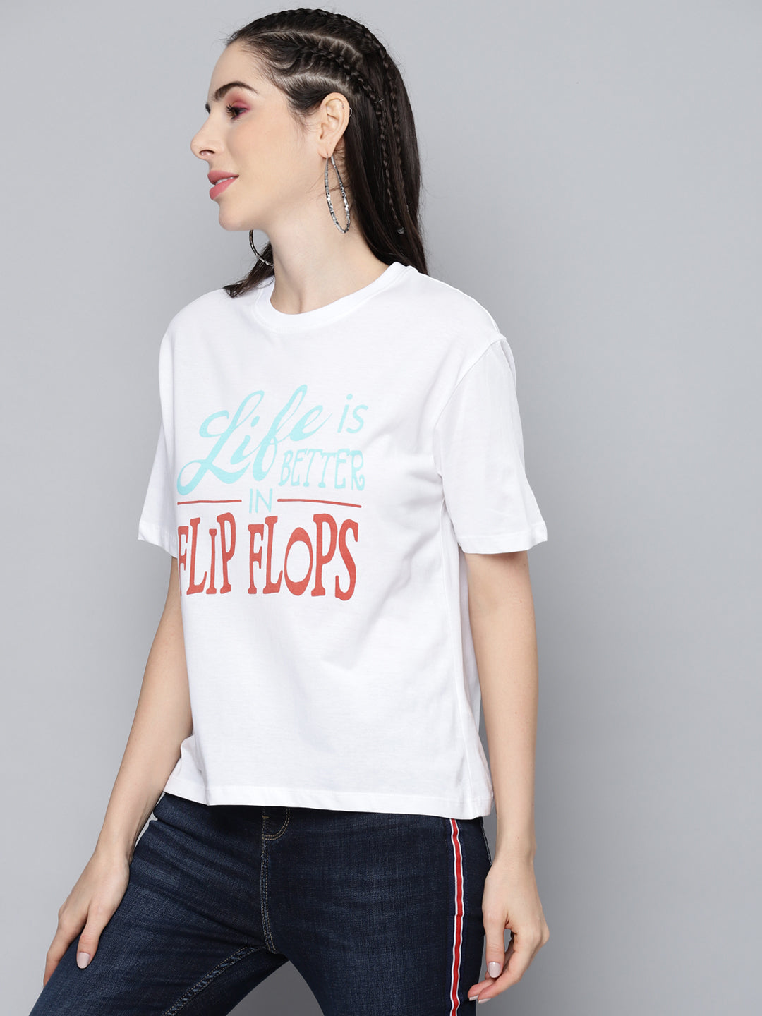 White Life-is-Better-In-Flip-Flops T-Shirt