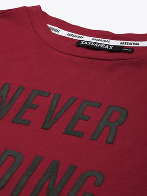 Maroon NEVER ENDING NIGHT T-Shirt