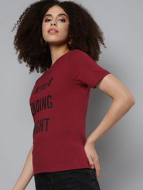 Maroon NEVER ENDING NIGHT T-Shirt