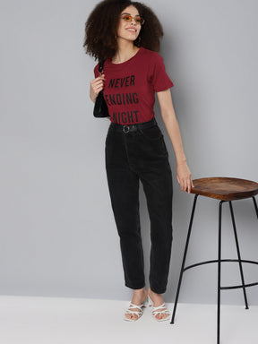 Maroon NEVER ENDING NIGHT T-Shirt