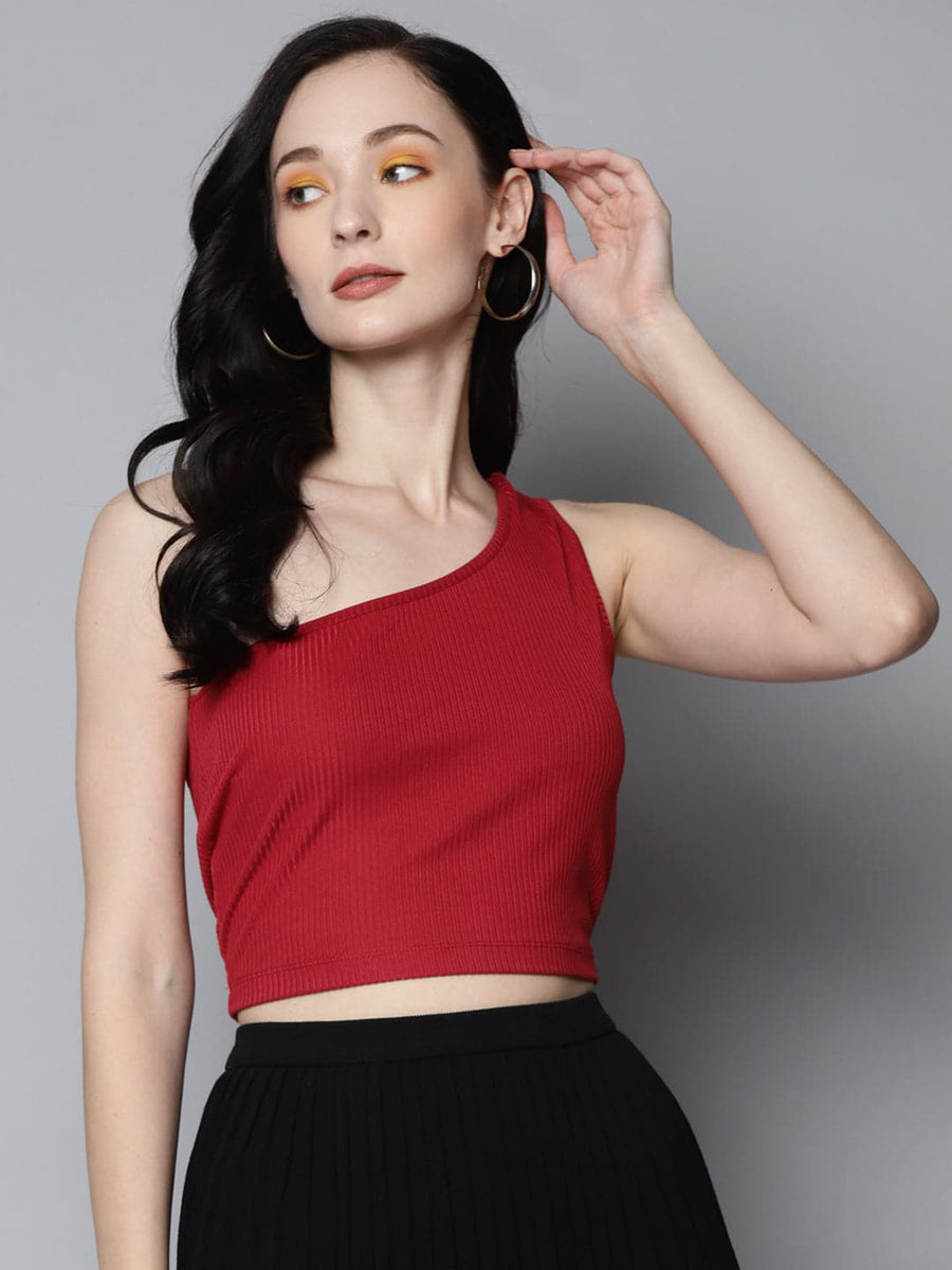 THEREDTHREAD S symbol oneshoulder tops
