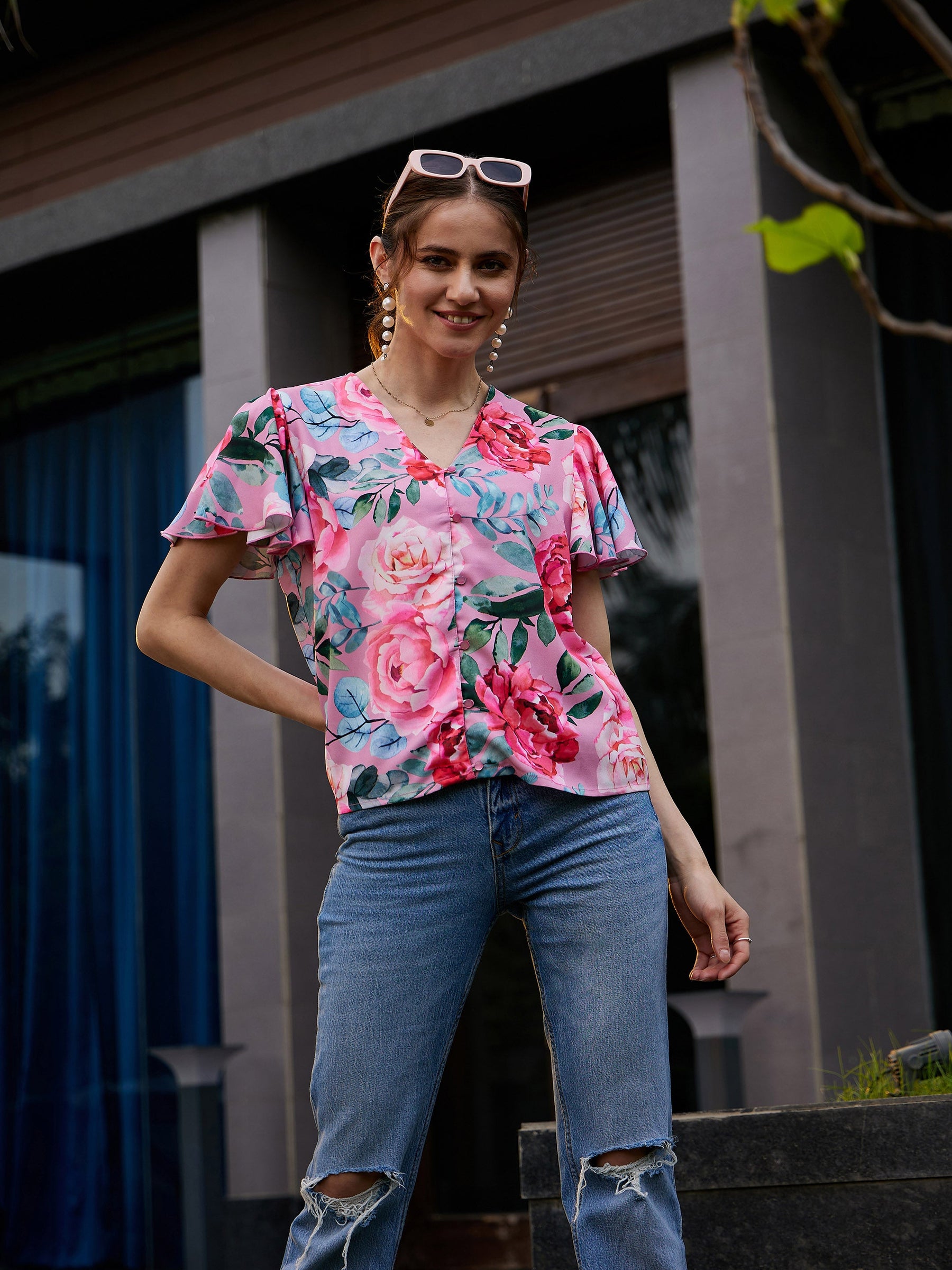 Women's Floral Tops, Summer Floral Tops