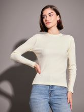 Off-White Rib High Neck Top-SASSAFRAS