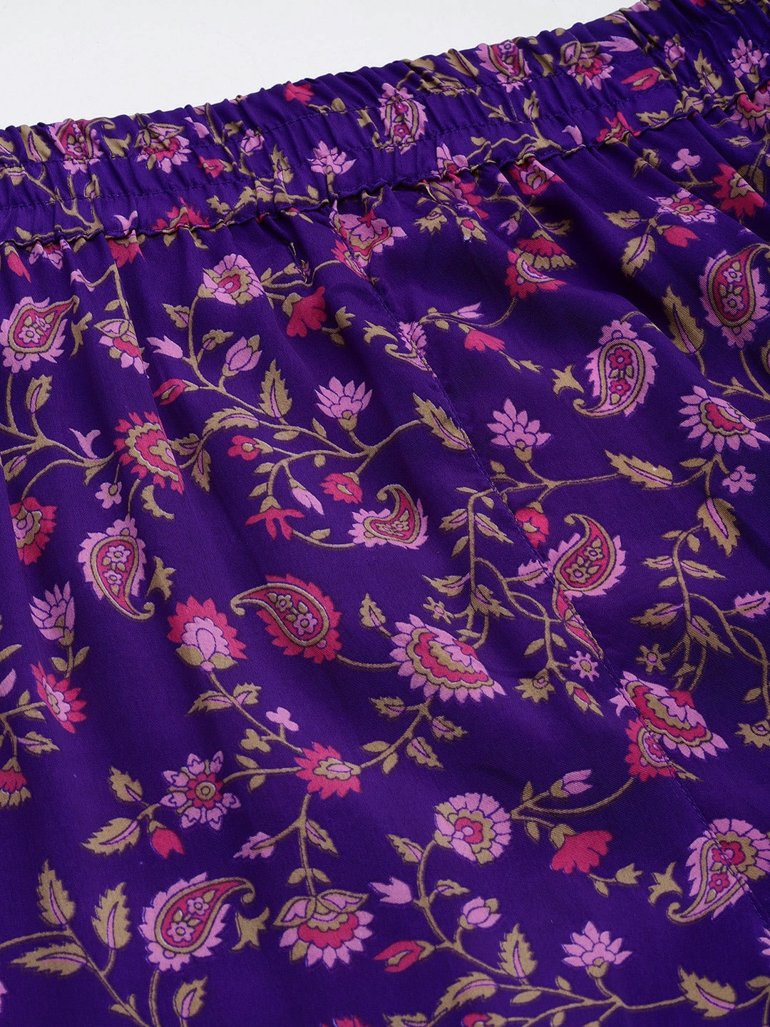 Women Purple Floral Sharara Pants